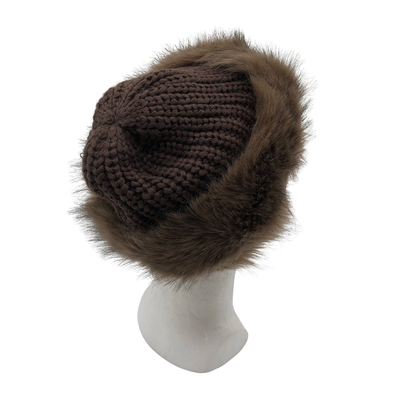 Unisex Cream - Winter beanie, size 58 - 60 cm - Brown (2)