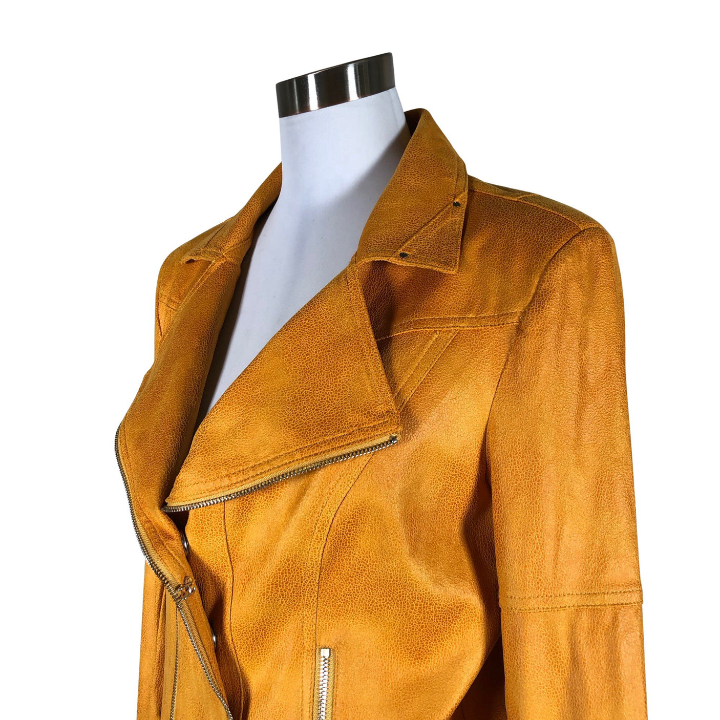 Unisex Joseph Ribkoff - Leather jacket, size 40 - Orange (3)