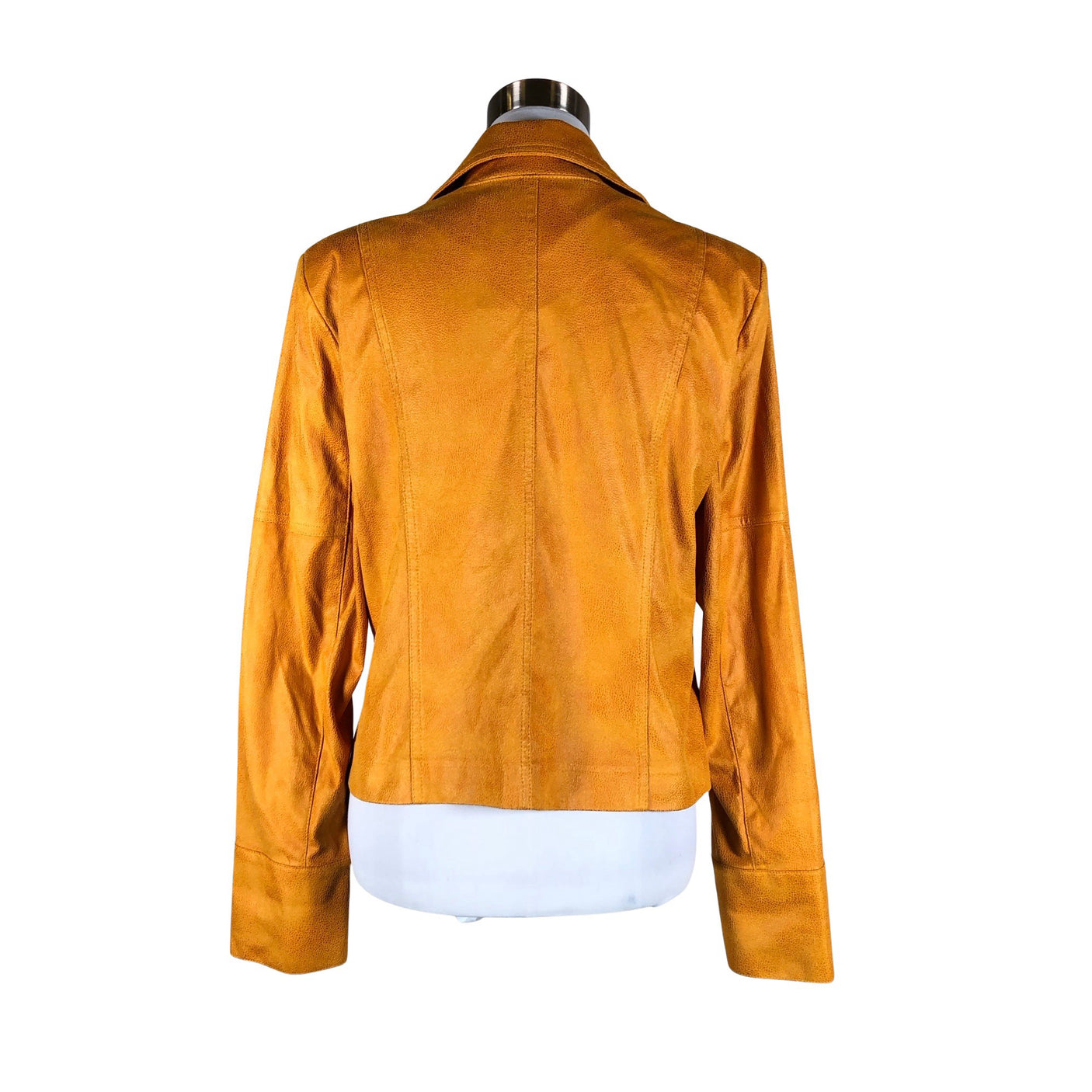 Unisex Joseph Ribkoff - Leather jacket, size 40 - Orange (2)