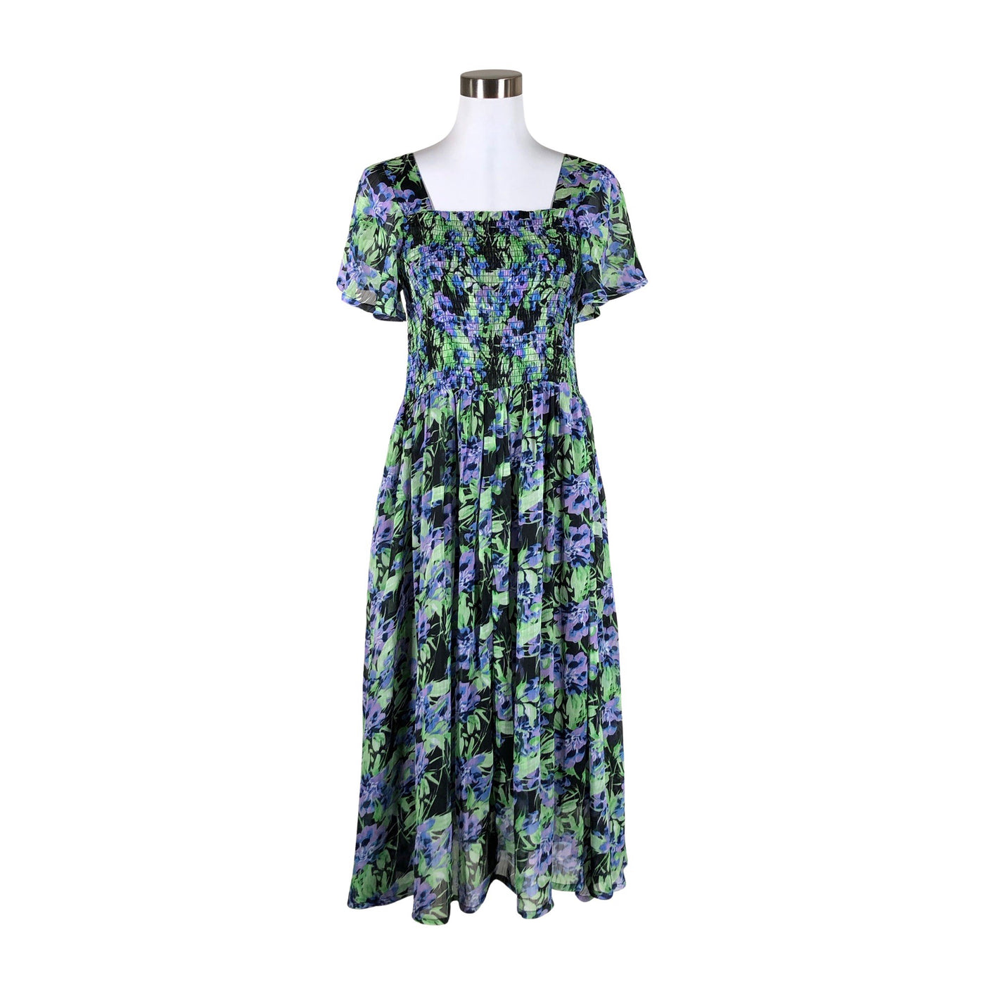 Unisex Zeze - Schiffon dress, size 40 - Green (1)