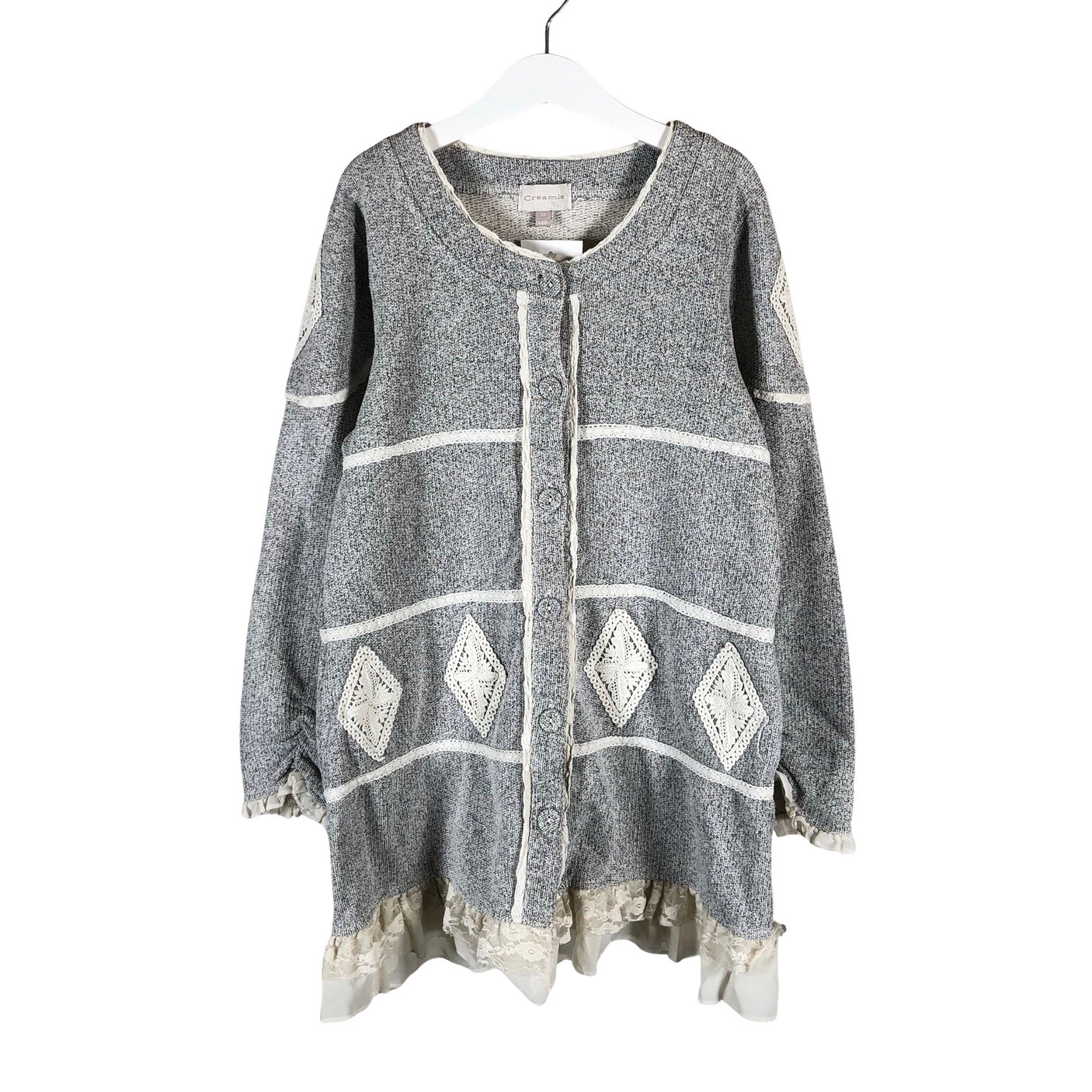 Unisex Creamie - Cardigan, size 140 - 146 - Gray (1)