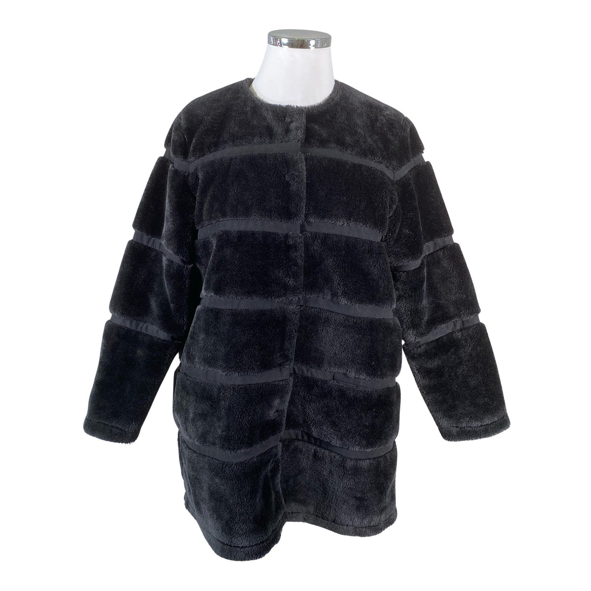 Unisex Soyaconcept - Faux fur coat, size 42 - Black (1)