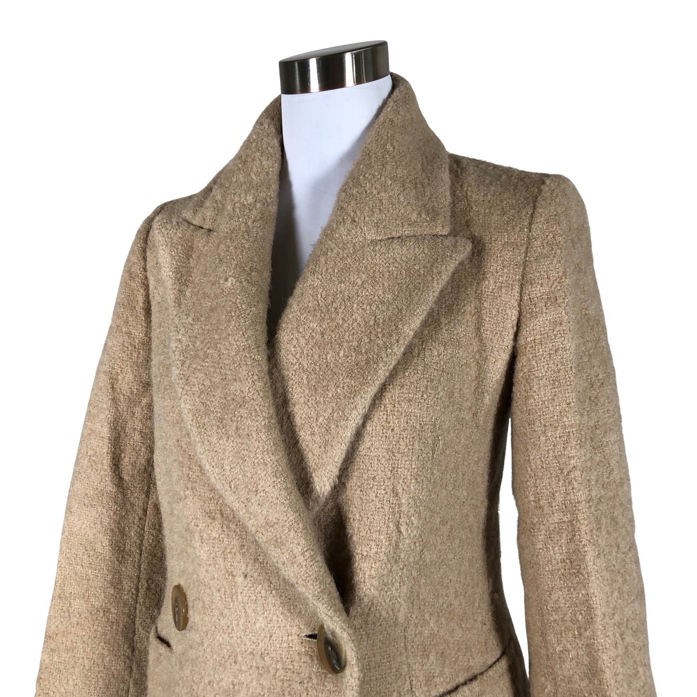 Unisex Massimo Dutti - Wool coat, size 34 - Brown (3)
