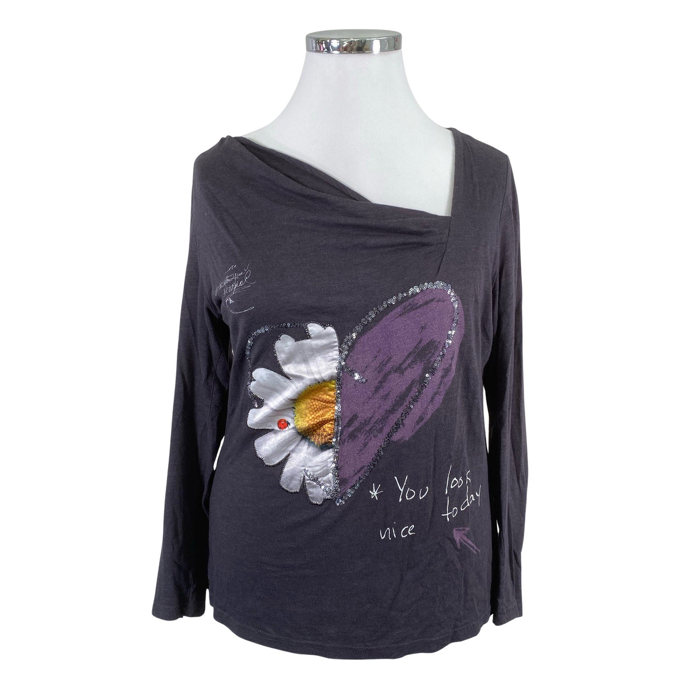 Unisex Desigual - Tricot shirt, size 42 - Gray (1)