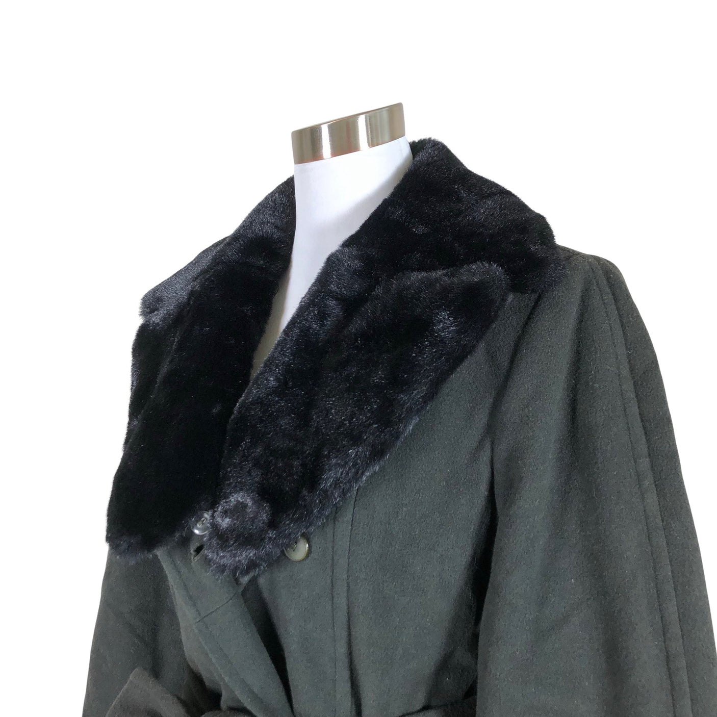 Unisex MasCara - Wool coat, size 32 - Green (3)