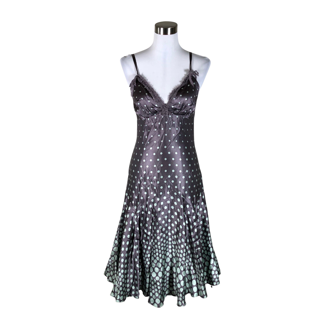 Unisex Ted Baker - Schiffon dress, size 38 - Gray (1)