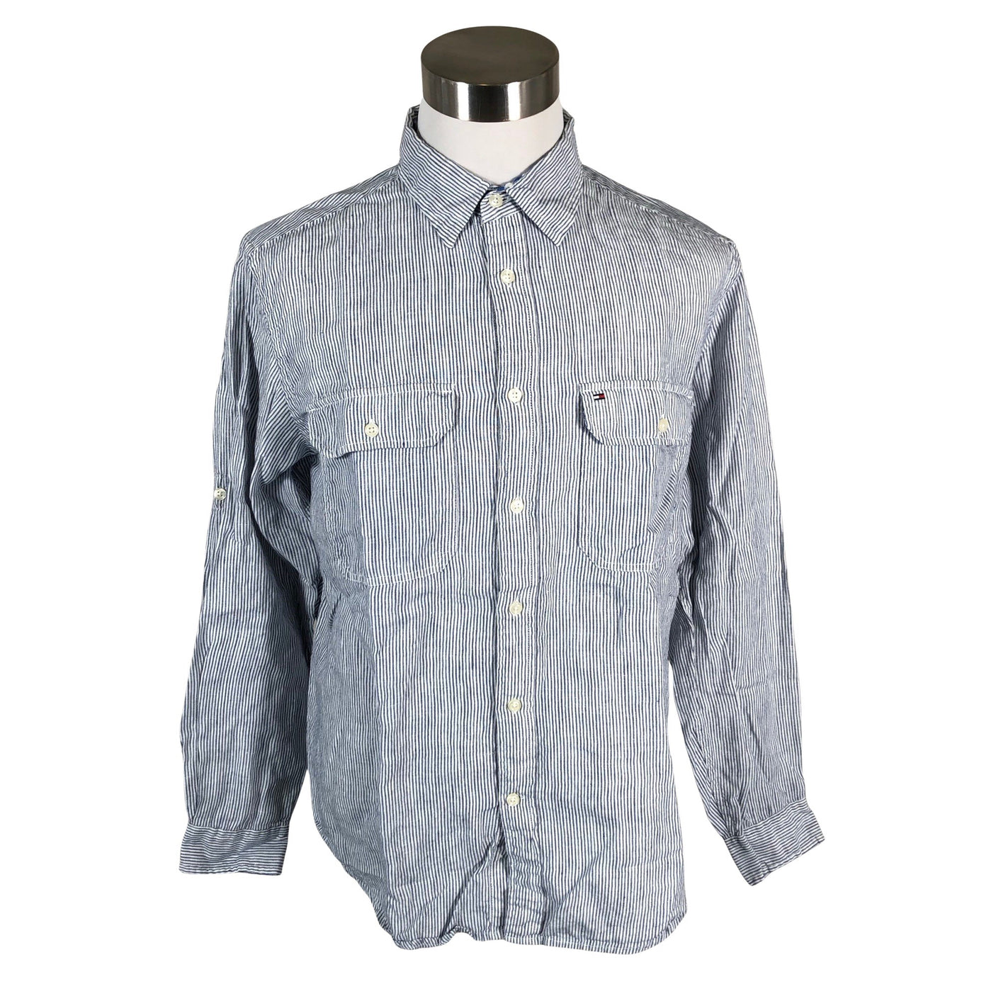 Unisex Tommy Hilfiger - Collared shirt, size L - Blue (1)