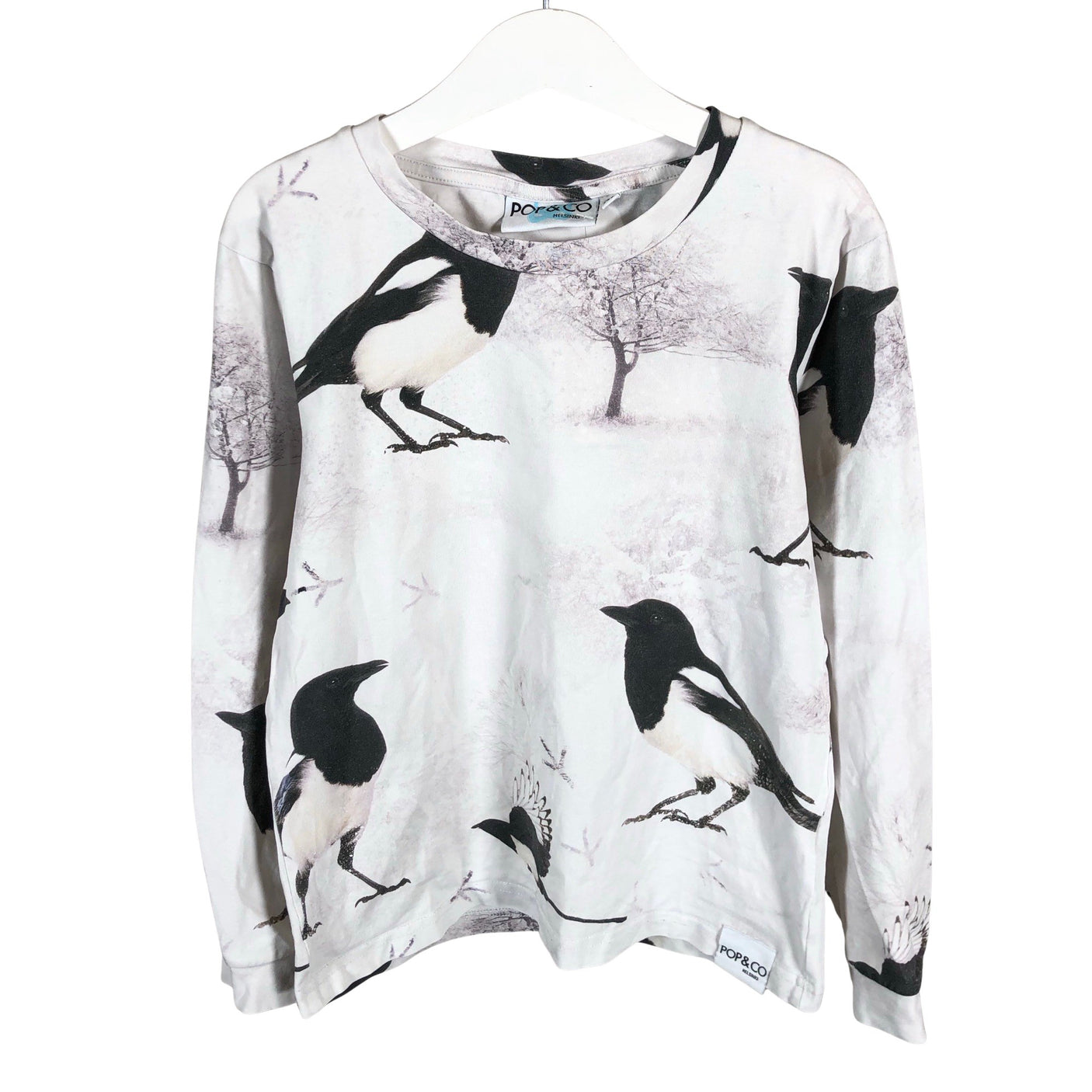 Unisex Pop & Co Helsinki - Tricot shirt, size 134 - 140 - White (1)