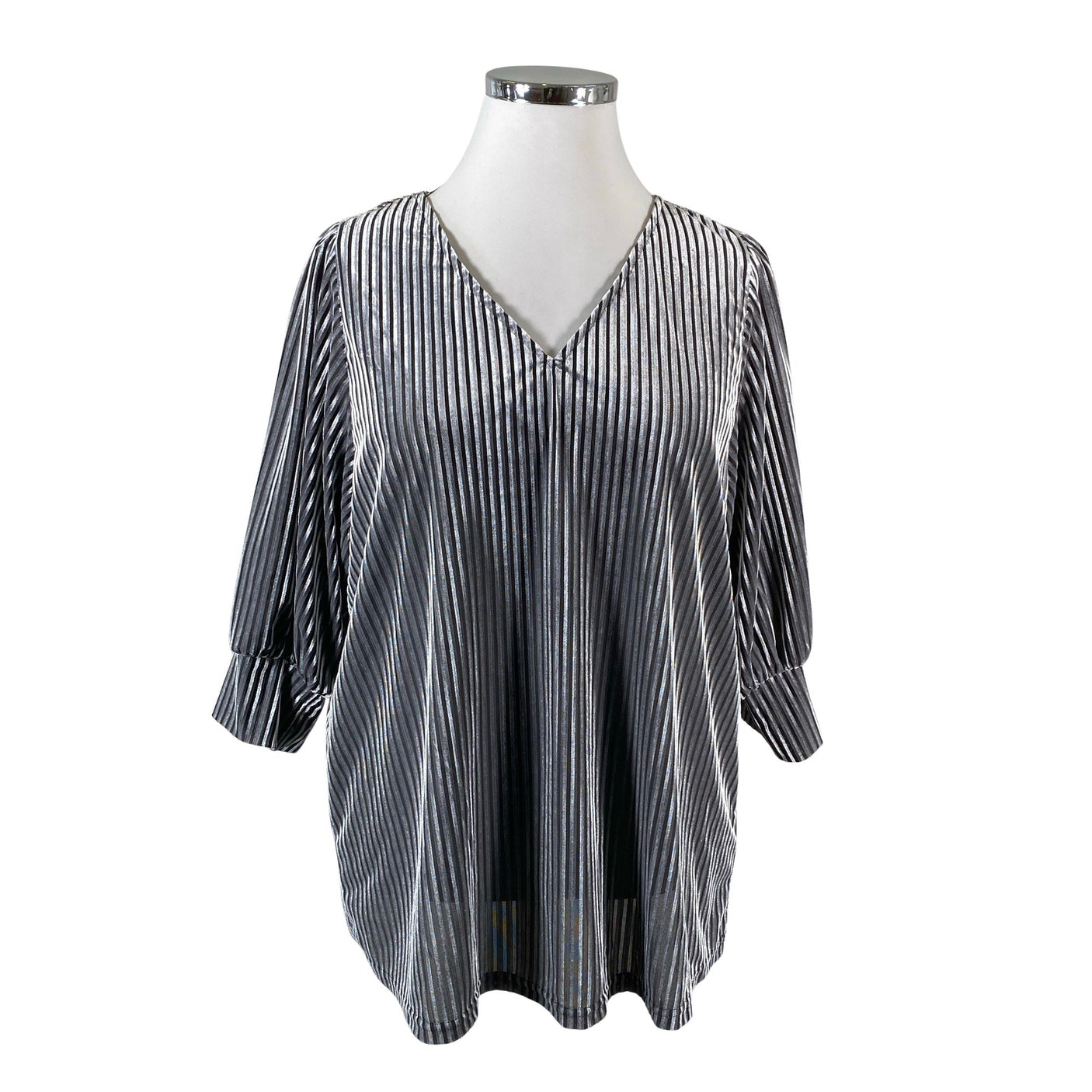 Unisex Kaffe - Short-sleeved blouse, size 46 - Gray (1)
