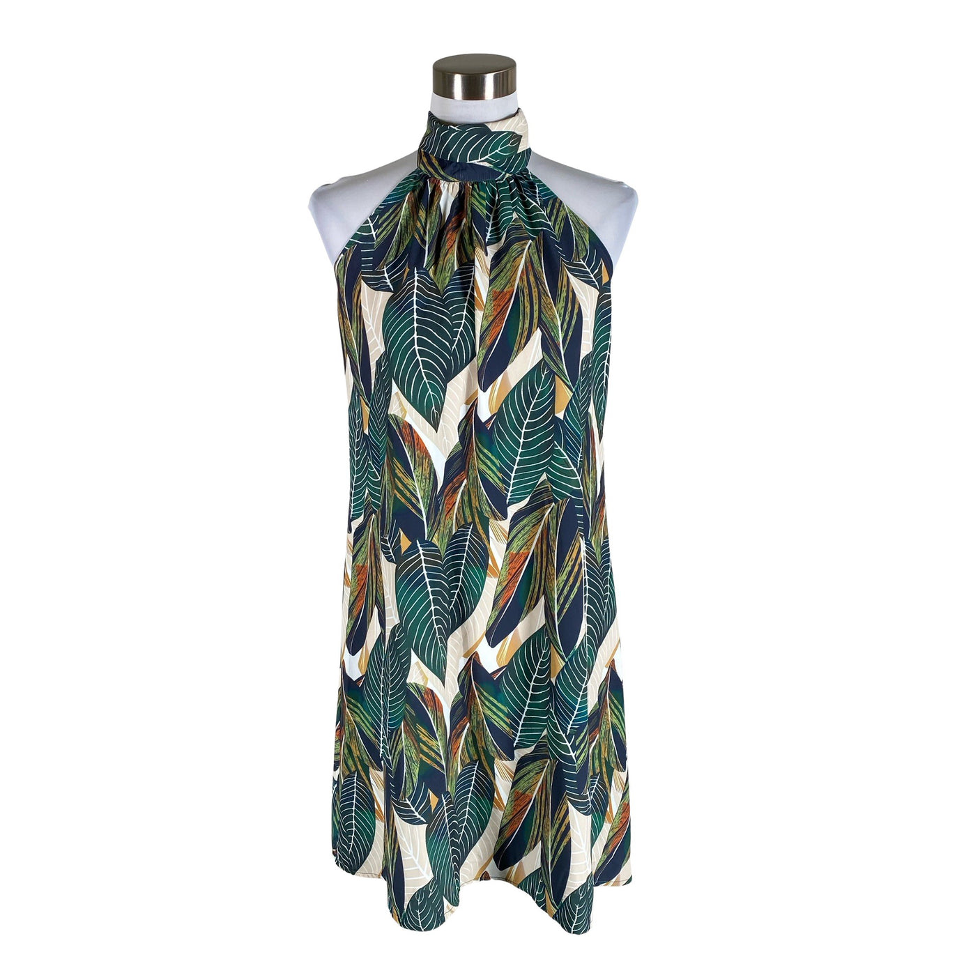 Unisex Fs collection - Schiffon dress, size 36 - Green (1)