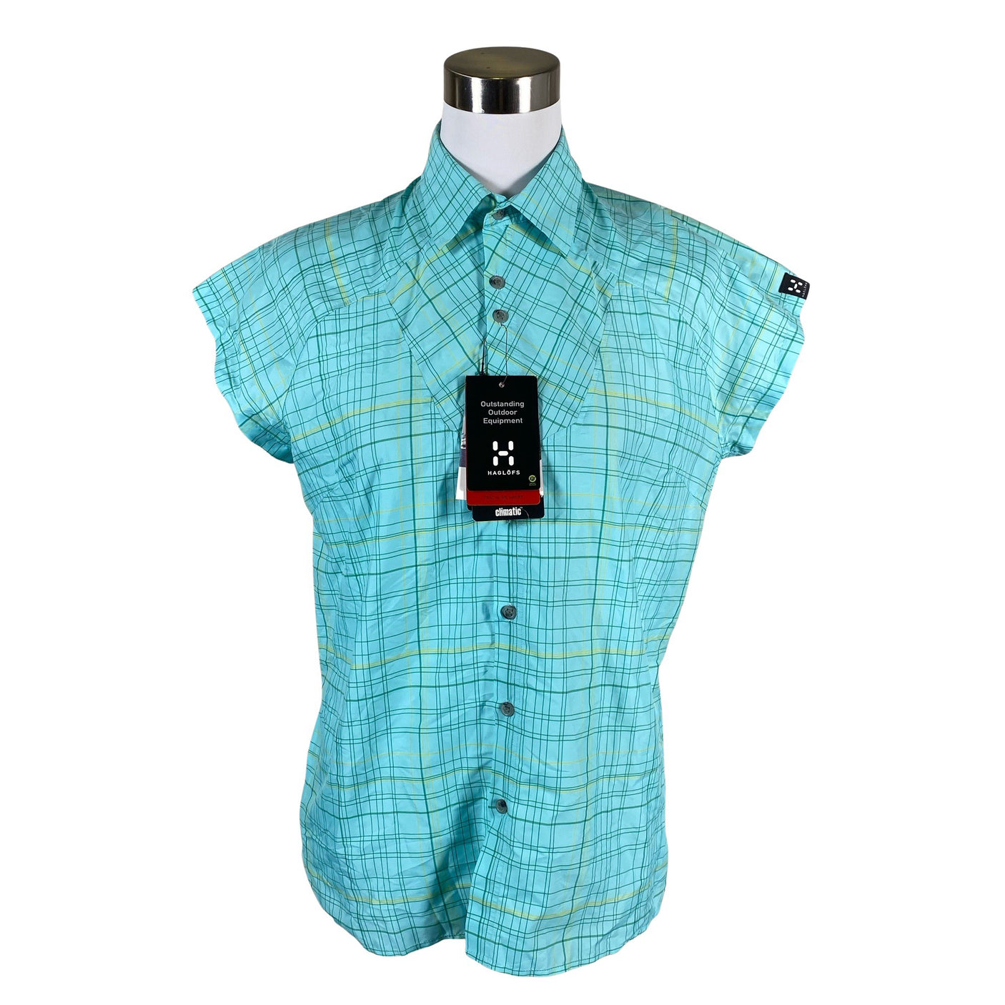 Unisex Haglöfs - Short-sleeved blouse, size 40 - Turquoise (1)