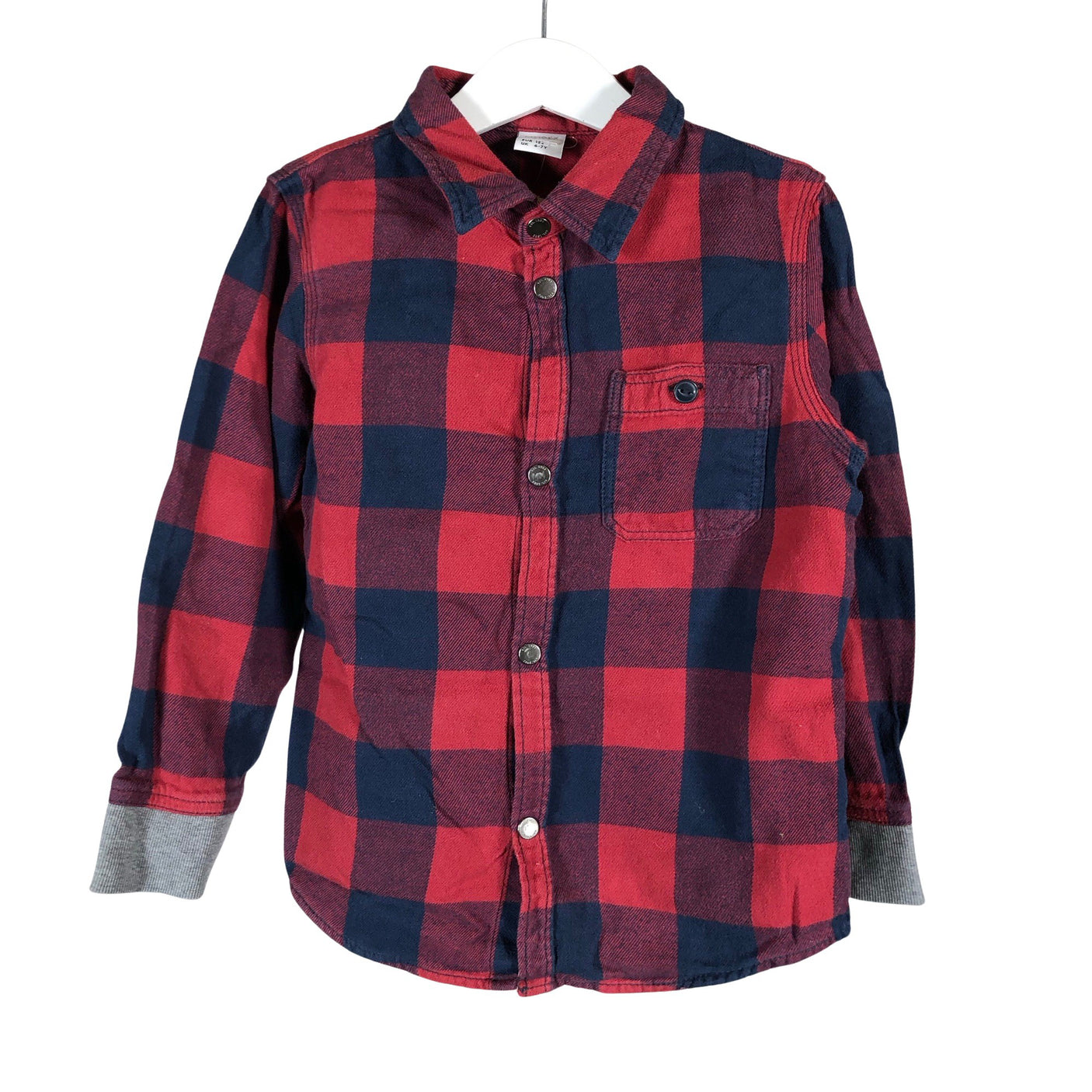 Unisex Lindex - Flannel shirt, size 116 - 122 - Red (1)