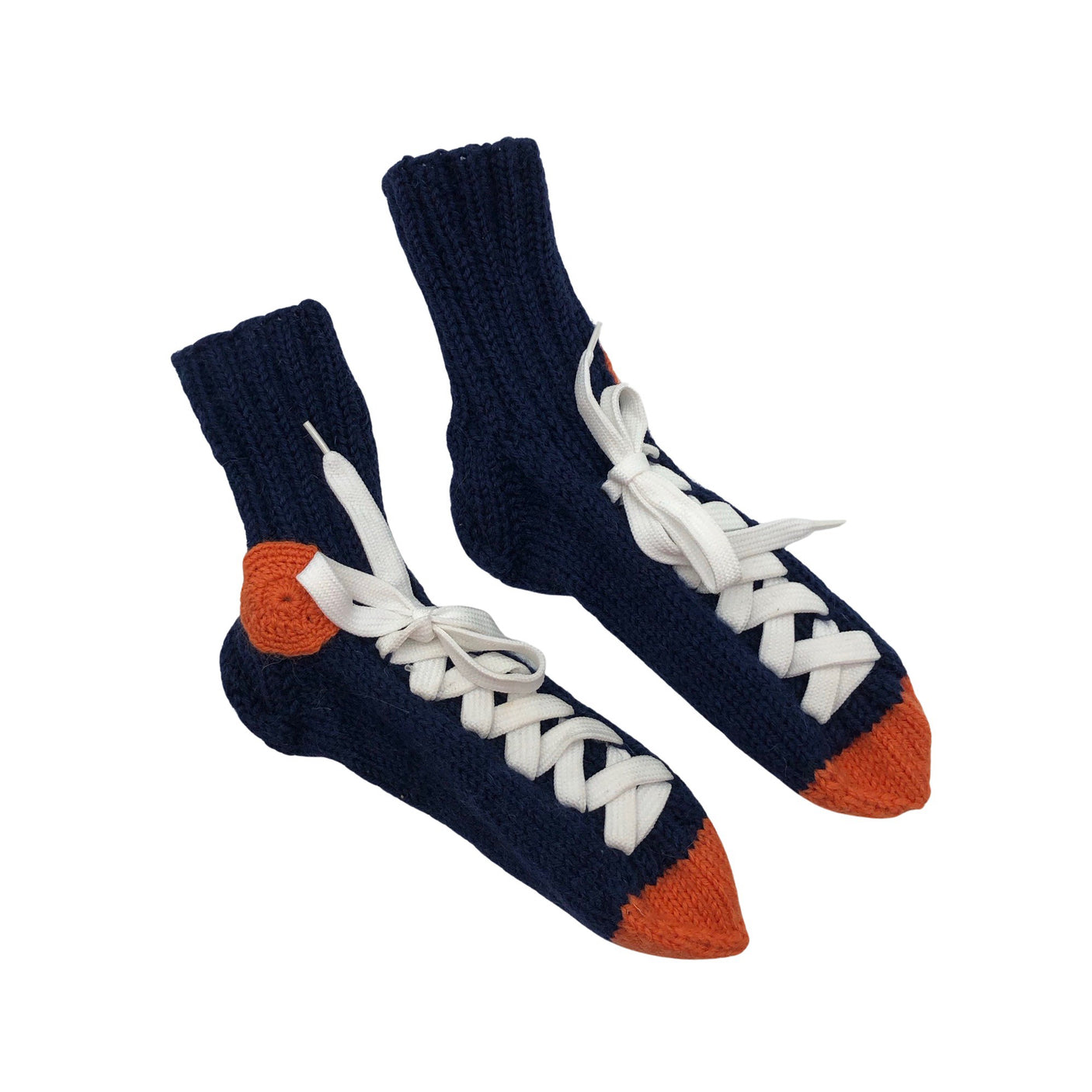 Unisex Handmade - Wool socks, size 35 - Blue (1)