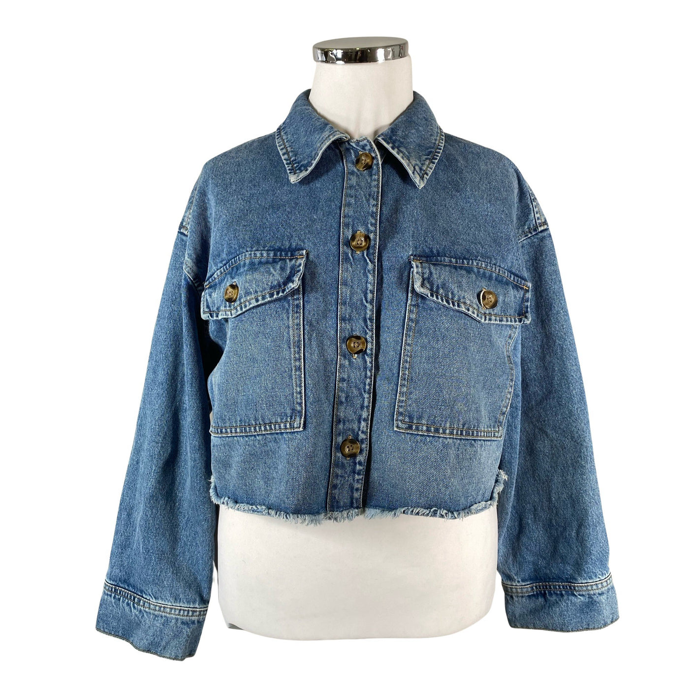 Unisex Lindex - Denim jacket, size 44 - Blue (1)