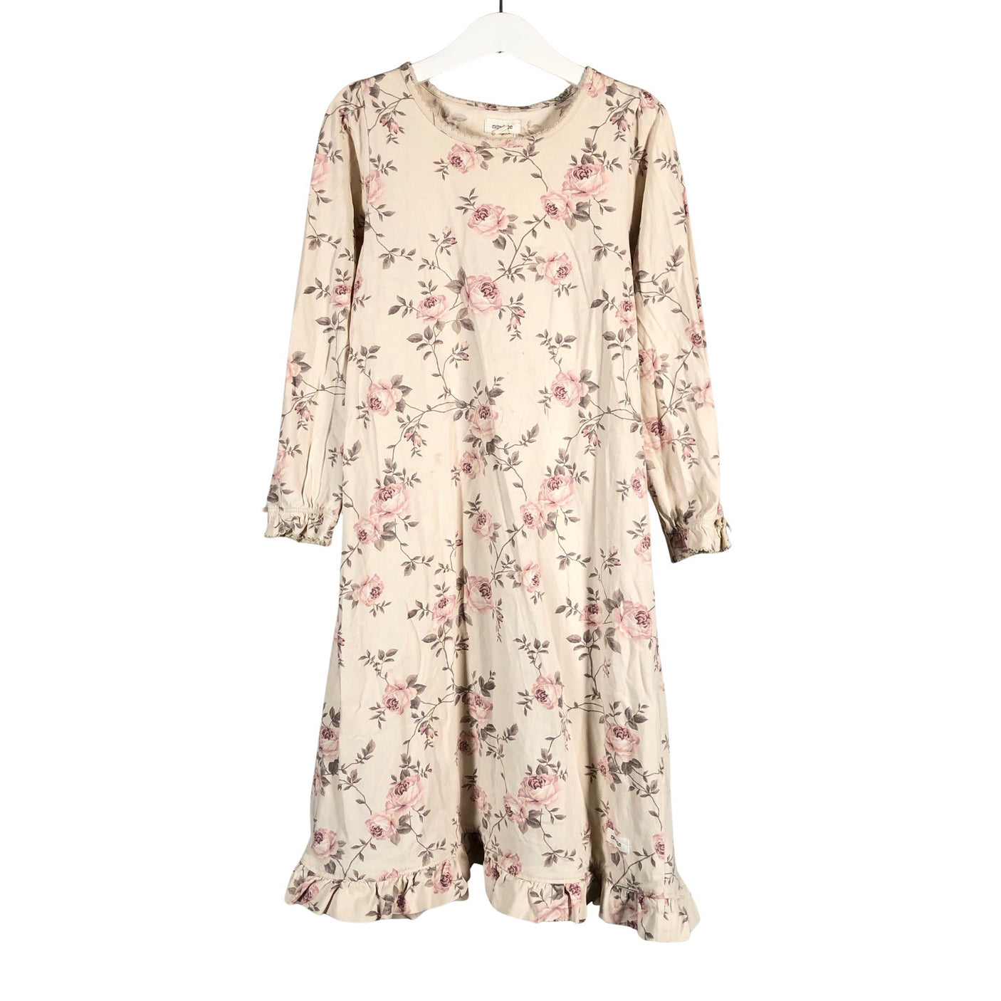 Unisex Newbie - Tricot dress, size 122 - 128 - Beige (1)