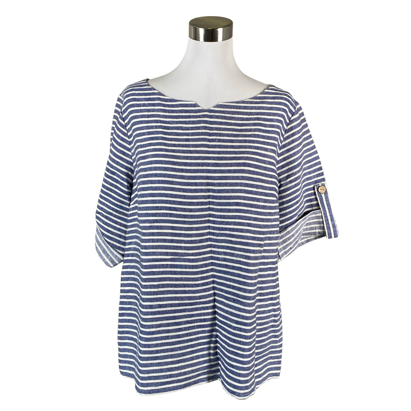 Unisex Bypias - Short-sleeved blouse, size 38 - Blue (1)