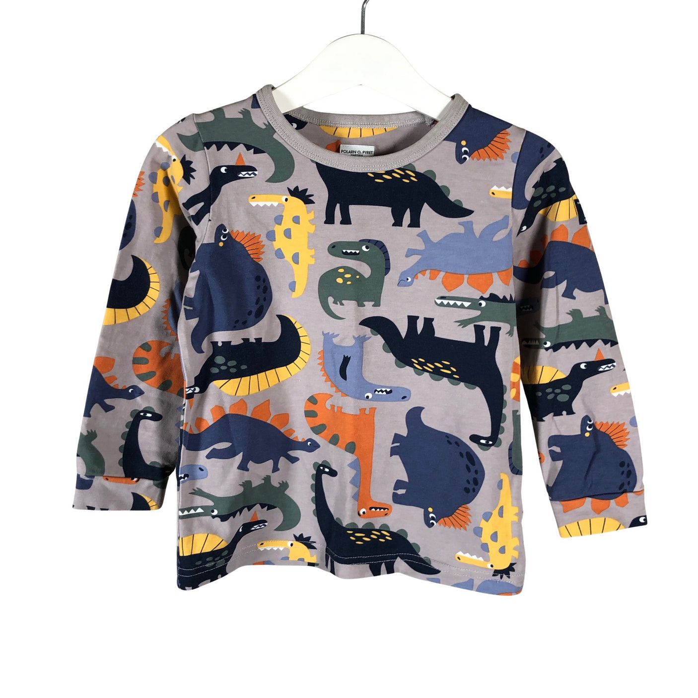 Unisex Polarn O. Pyret - Tricot shirt, size 92 - 98 - Gray (1)