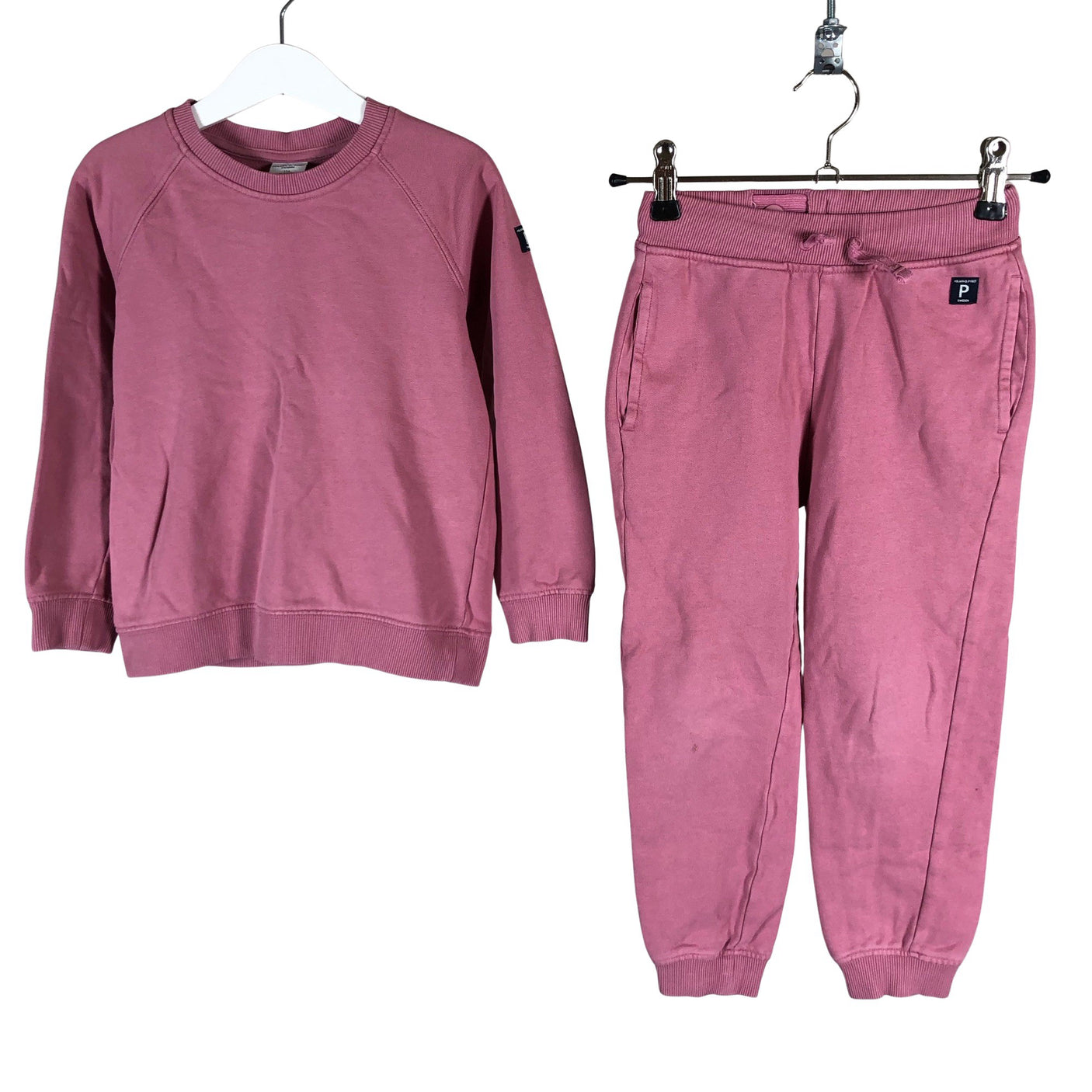 Unisex Polarn O. Pyret - Sweatshirt and pants set, size 110 - 116 - Pink (1)