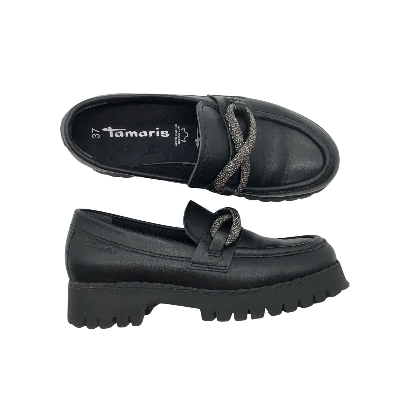 Unisex Tamaris - Loafers, size 37 - Black (1)