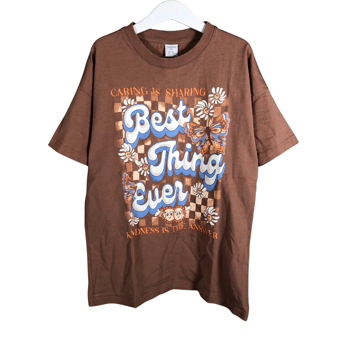 Unisex Lindex - T-shirt, size 122 - 128 - Brown (1)