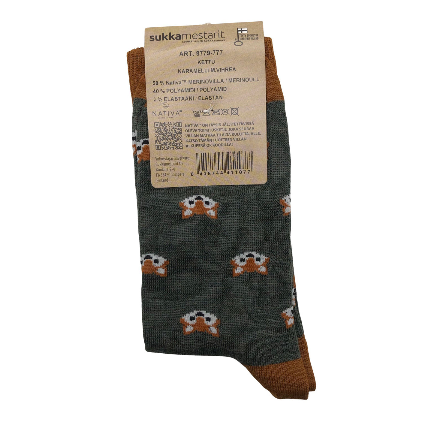 Unisex Sukkamestarit - Socks, size 37 - Green (2)