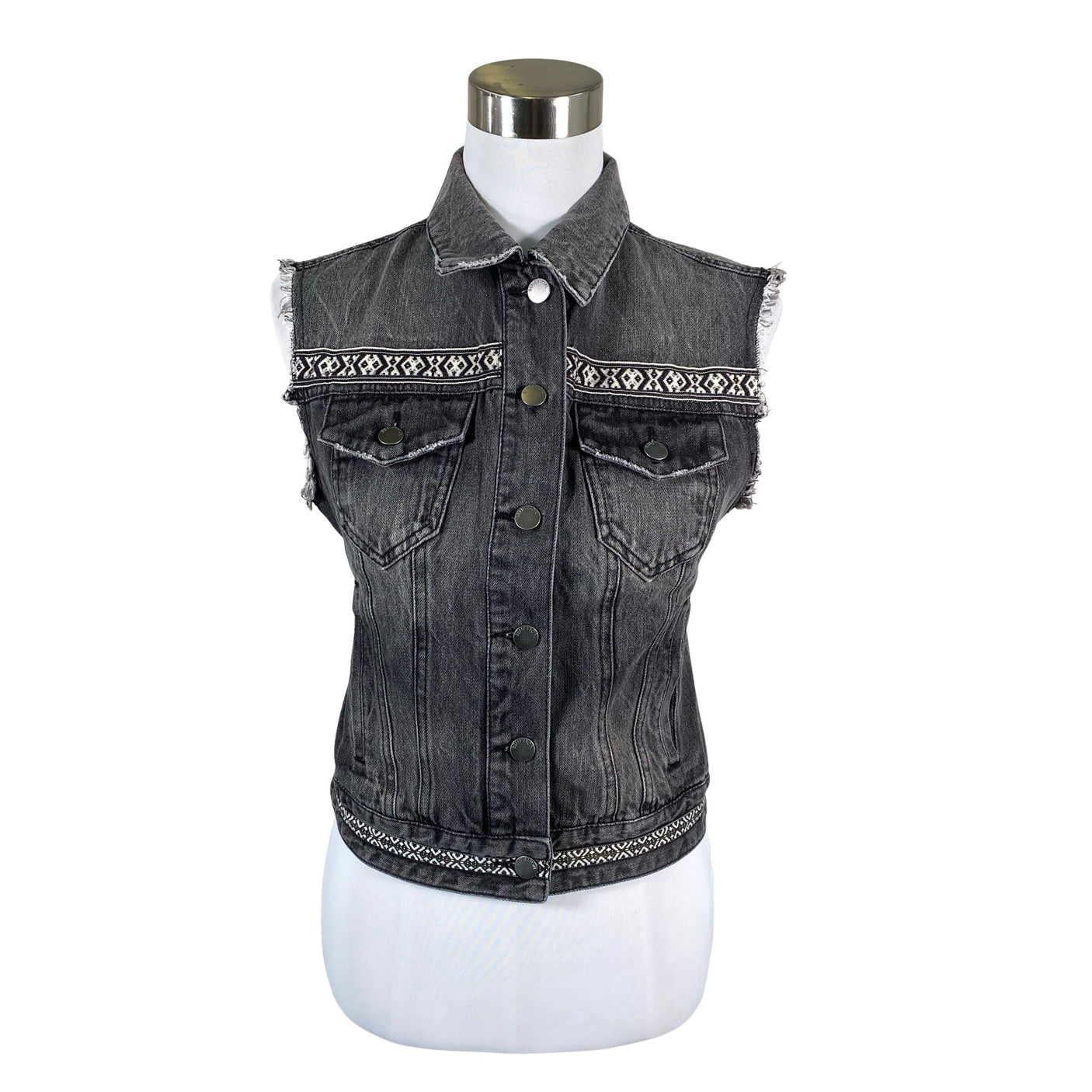 Unisex Benetton - Denim vest, size 36 - Gray (1)