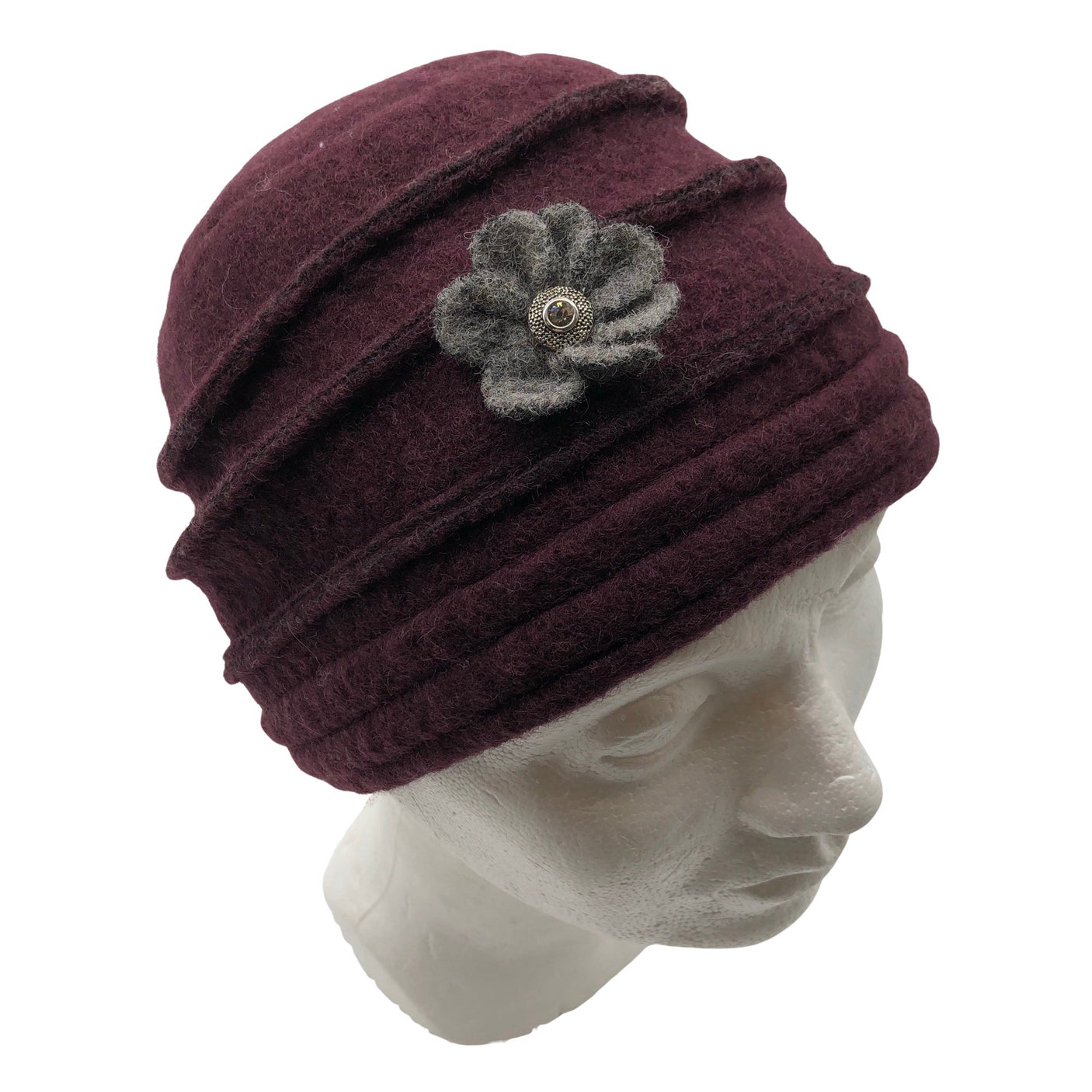 Unisex Salon - Winter hat, size 54 - 56 cm - Wine red (1)
