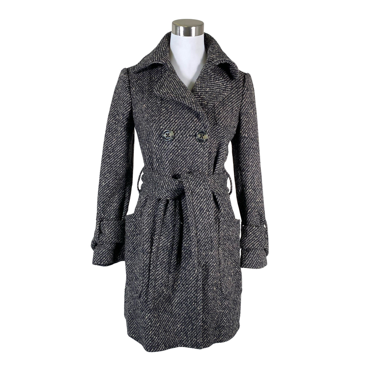 Unisex Benetton - Wool coat, size 36 - Gray (1)