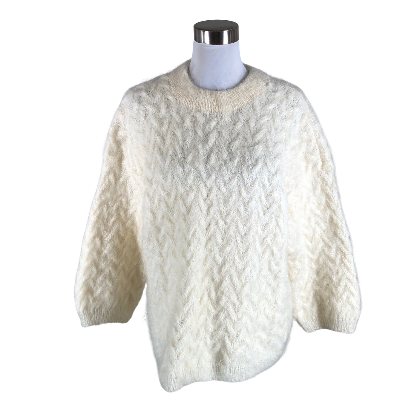 Unisex Handmade - Sweater, size 40 - Natural white (1)