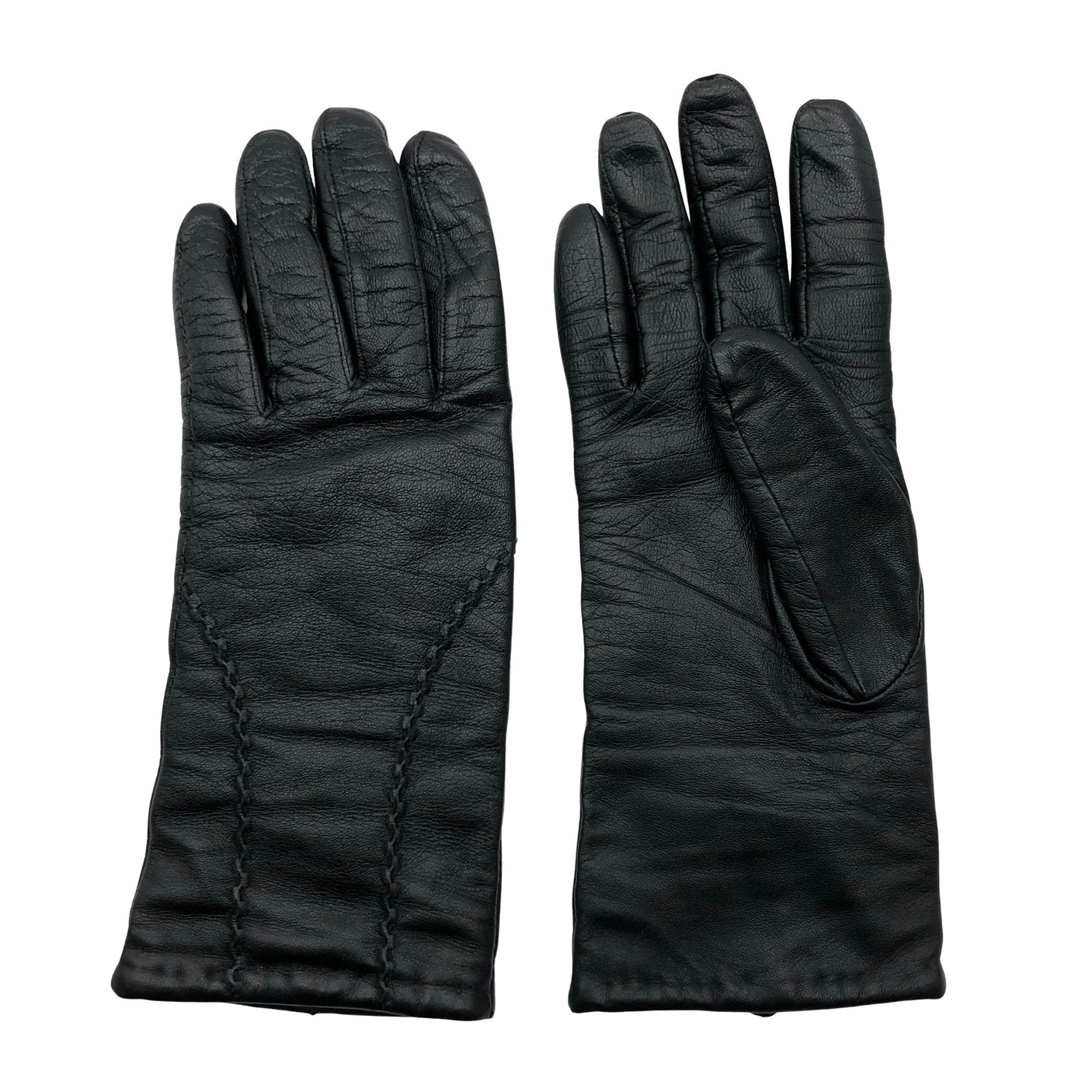 Unisex A+more - Leather gloves, size No size - Black (1)