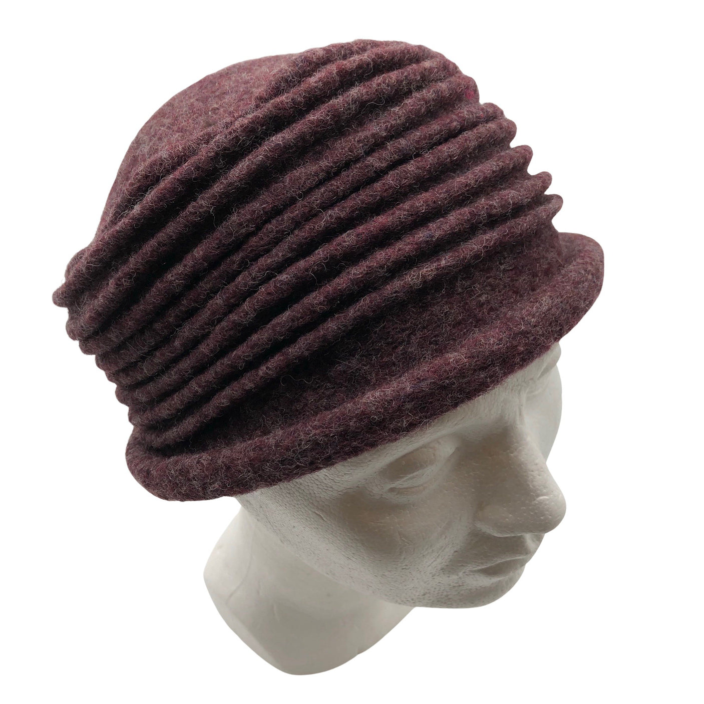 Unisex Handmade - Winter hat, size 56 - 58 cm - Wine red (1)