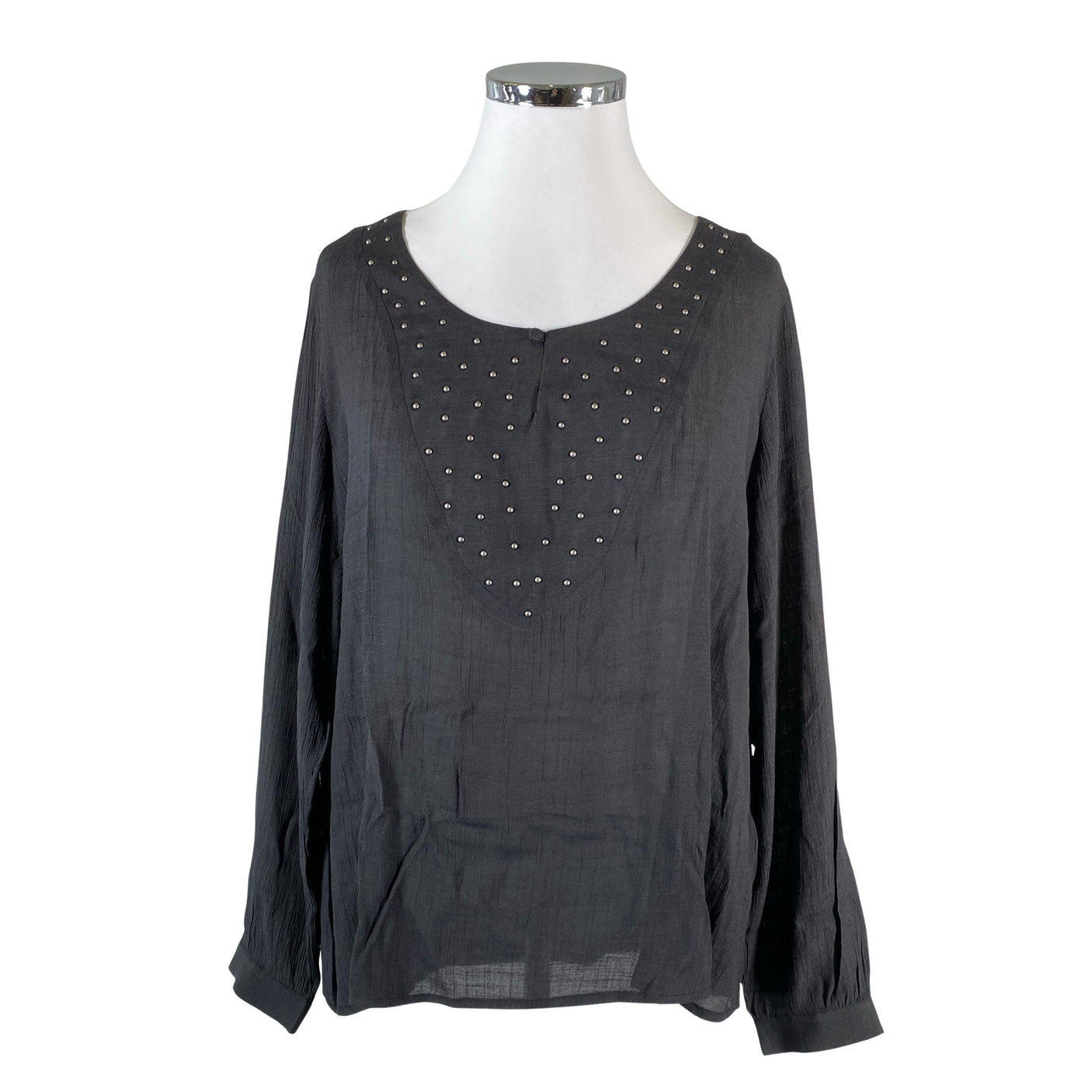 Unisex Zizzi - Schiffon tunic, size 50 - Gray (1)
