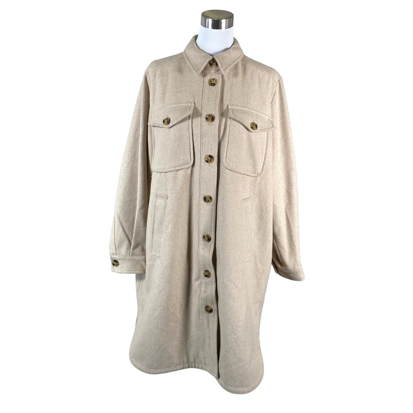 Unisex Part two - Wool coat, size 40 - Beige (1)