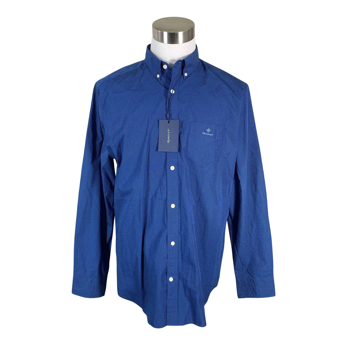 Unisex Gant - Collared shirt, size L - Blue (1)