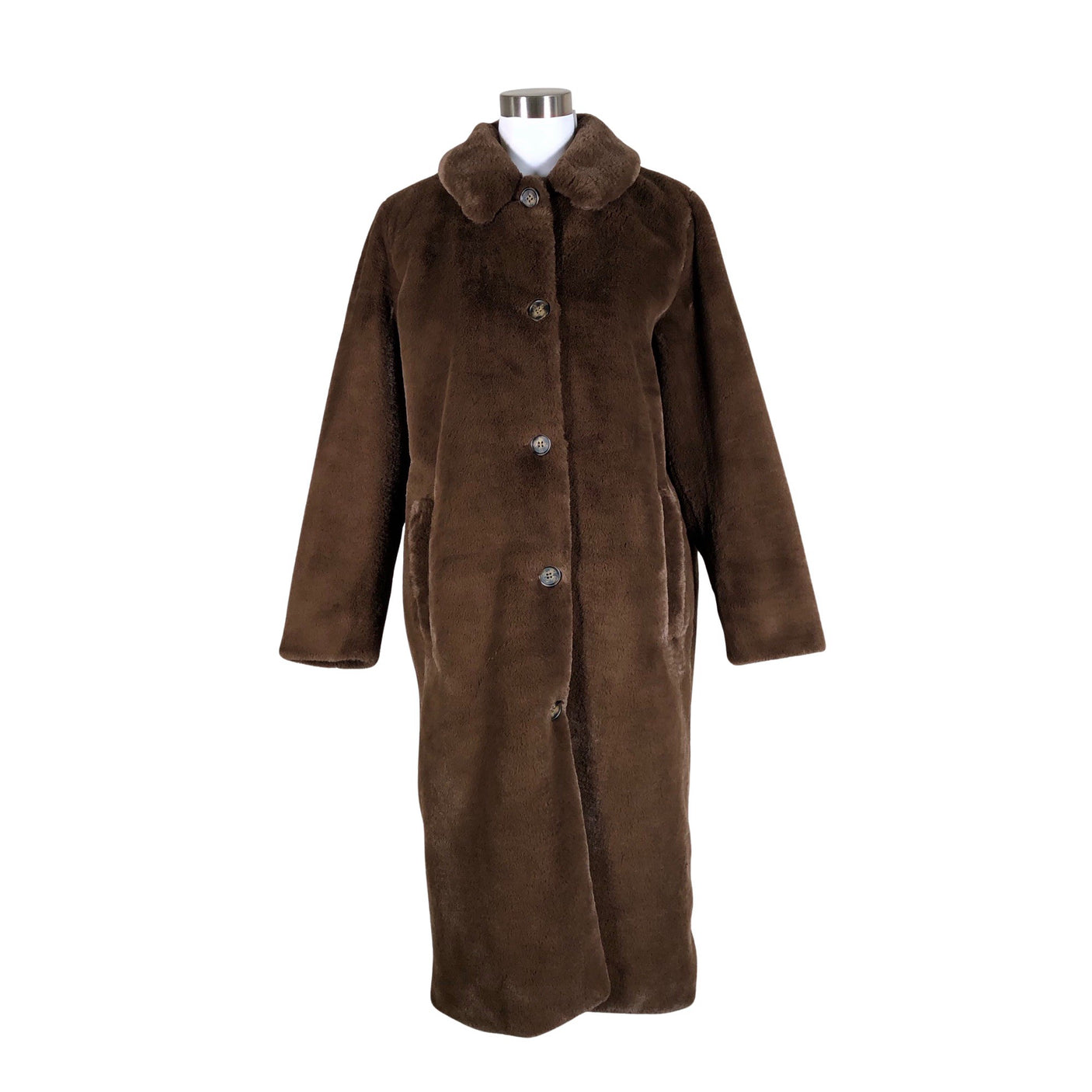 Unisex Minimum - Faux fur coat, size 36 - Brown (1)