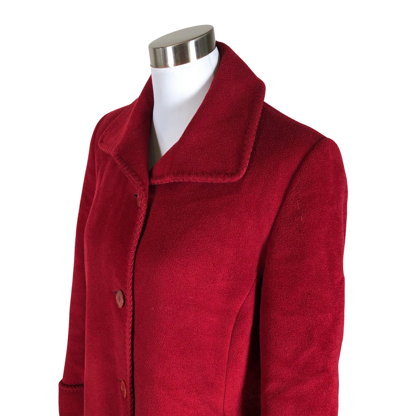 Unisex Cinzia Rocca - Wool coat, size 40 - Wine red (3)