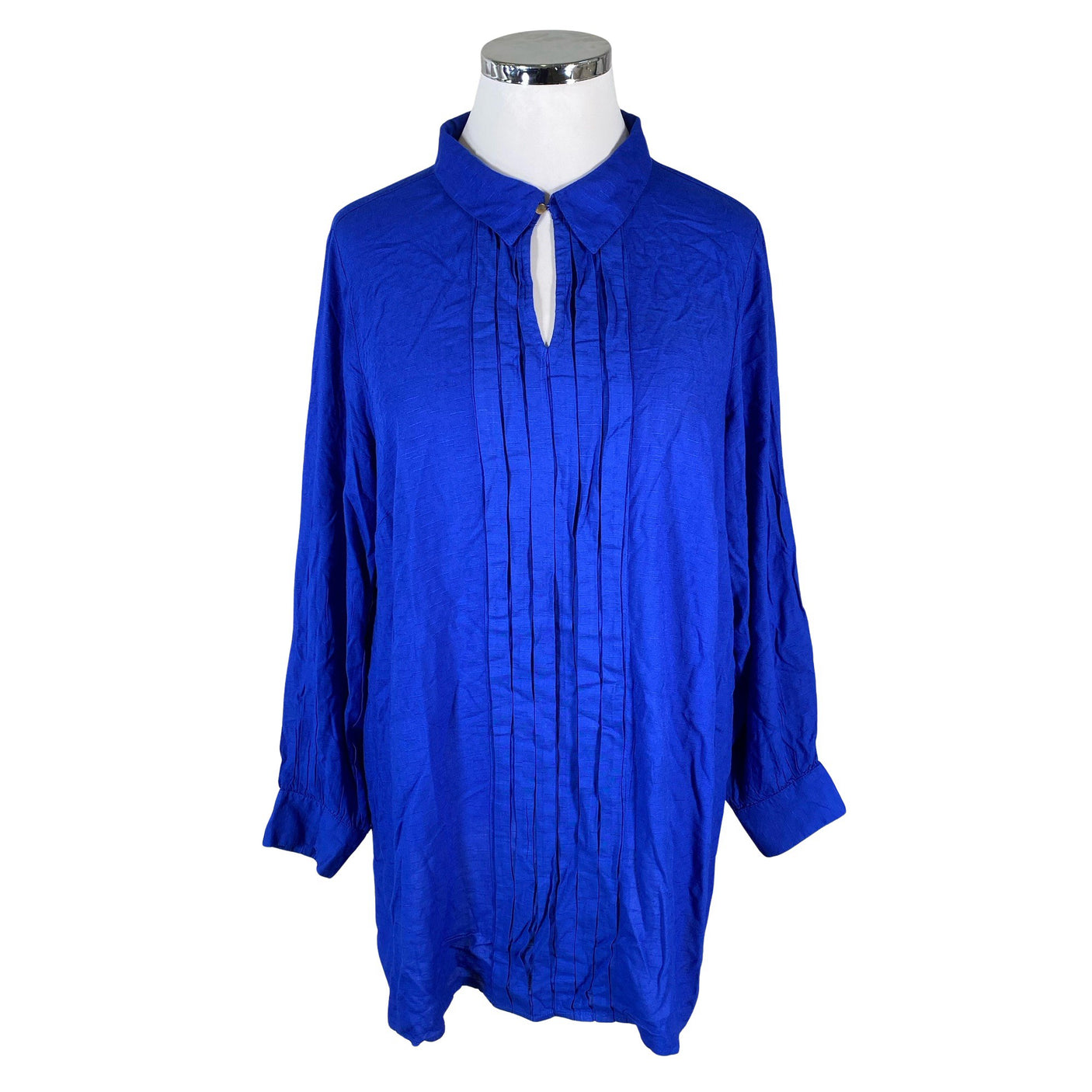 Unisex Zizzi - Schiffon tunic, size 46 - Blue (1)