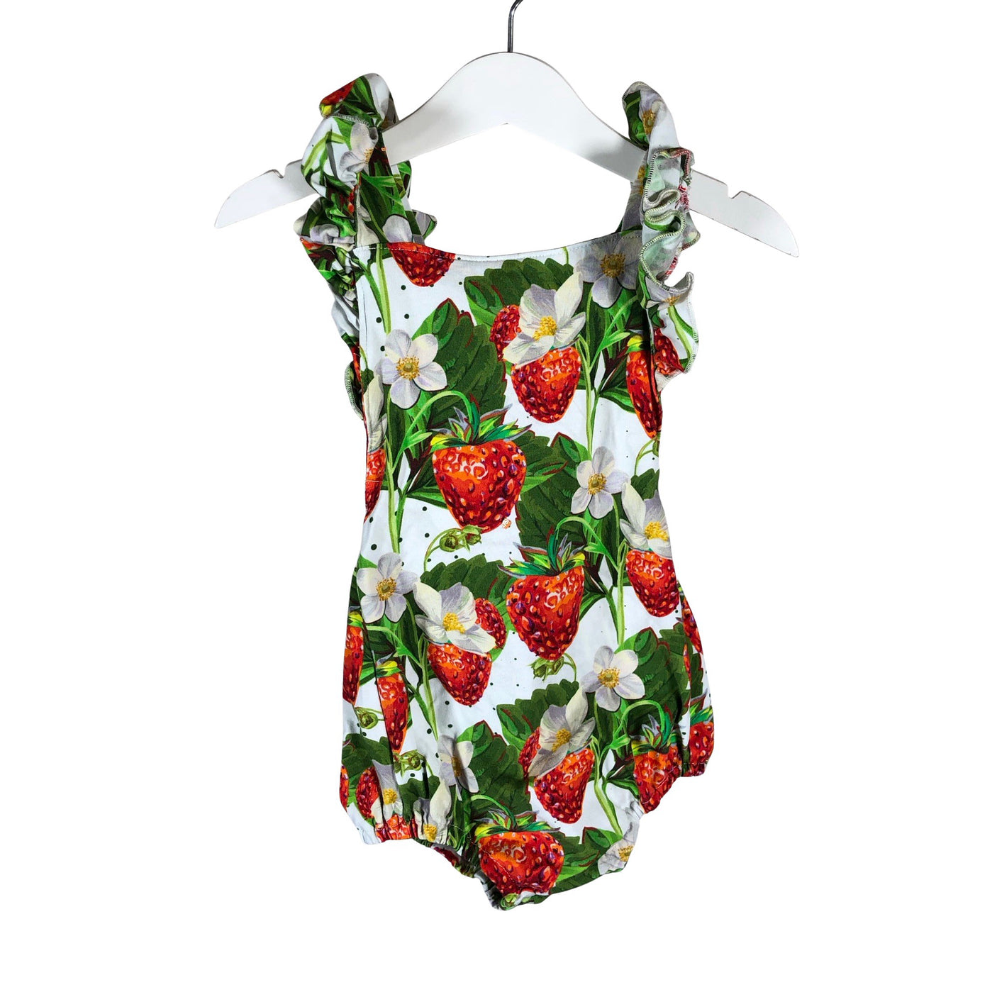 Unisex Handmade - Short overalls, size 86 - 92 - White (1)