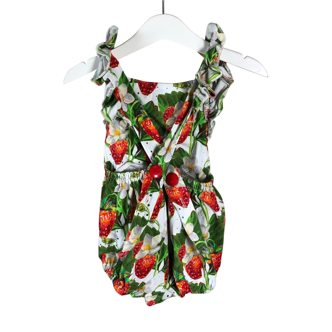 Unisex Handmade - Short overalls, size 86 - 92 - White (2)