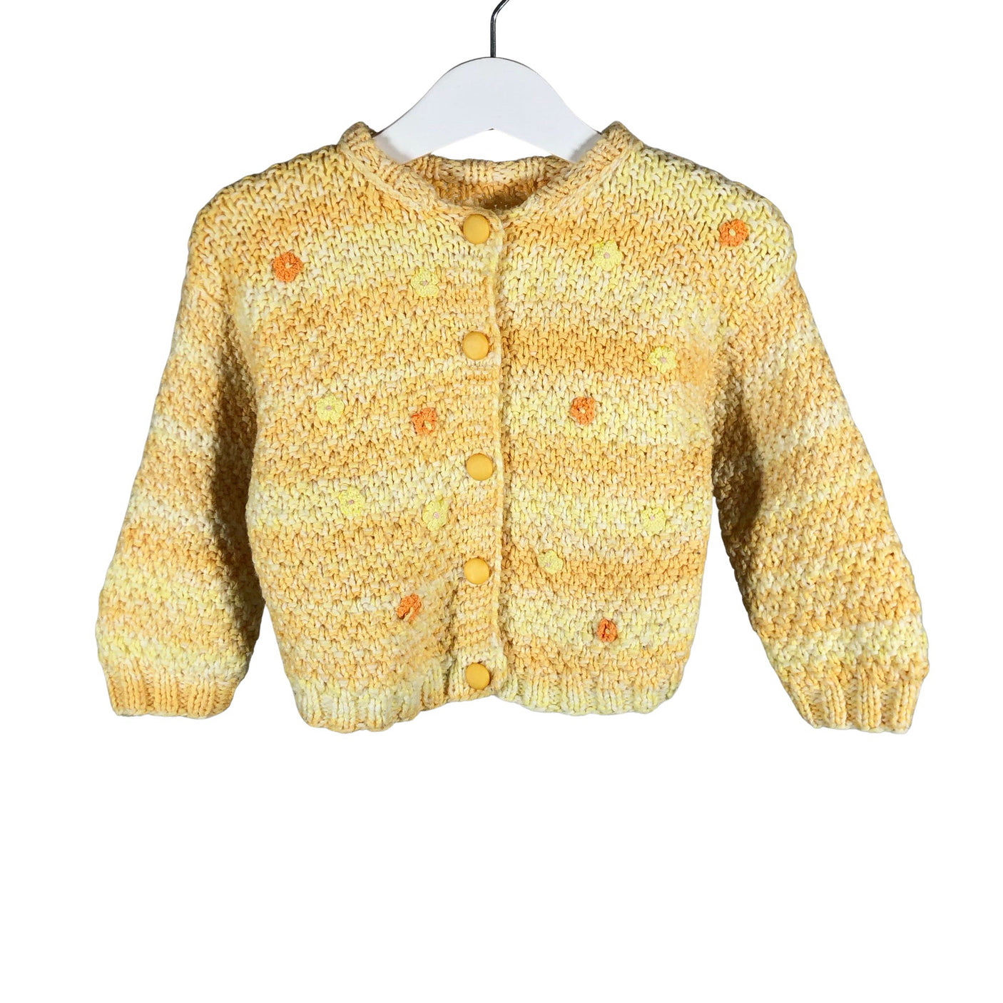 Unisex Handmade - Cardigan, size 98 - 104 - Orange (1)