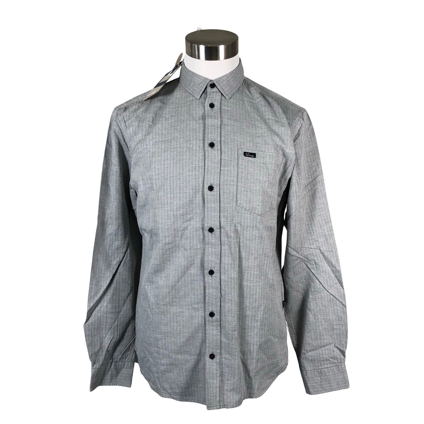 Unisex Blend - Collared shirt, size L - Gray (1)