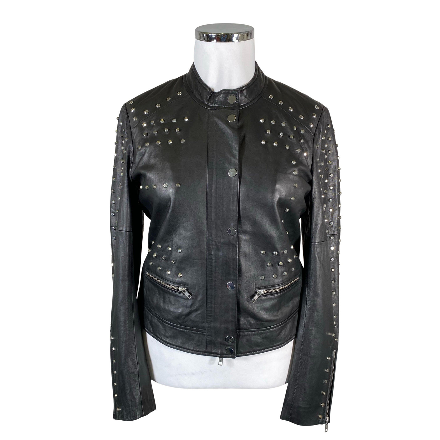 Unisex Sand - Leather jacket, size 42 - Black (1)