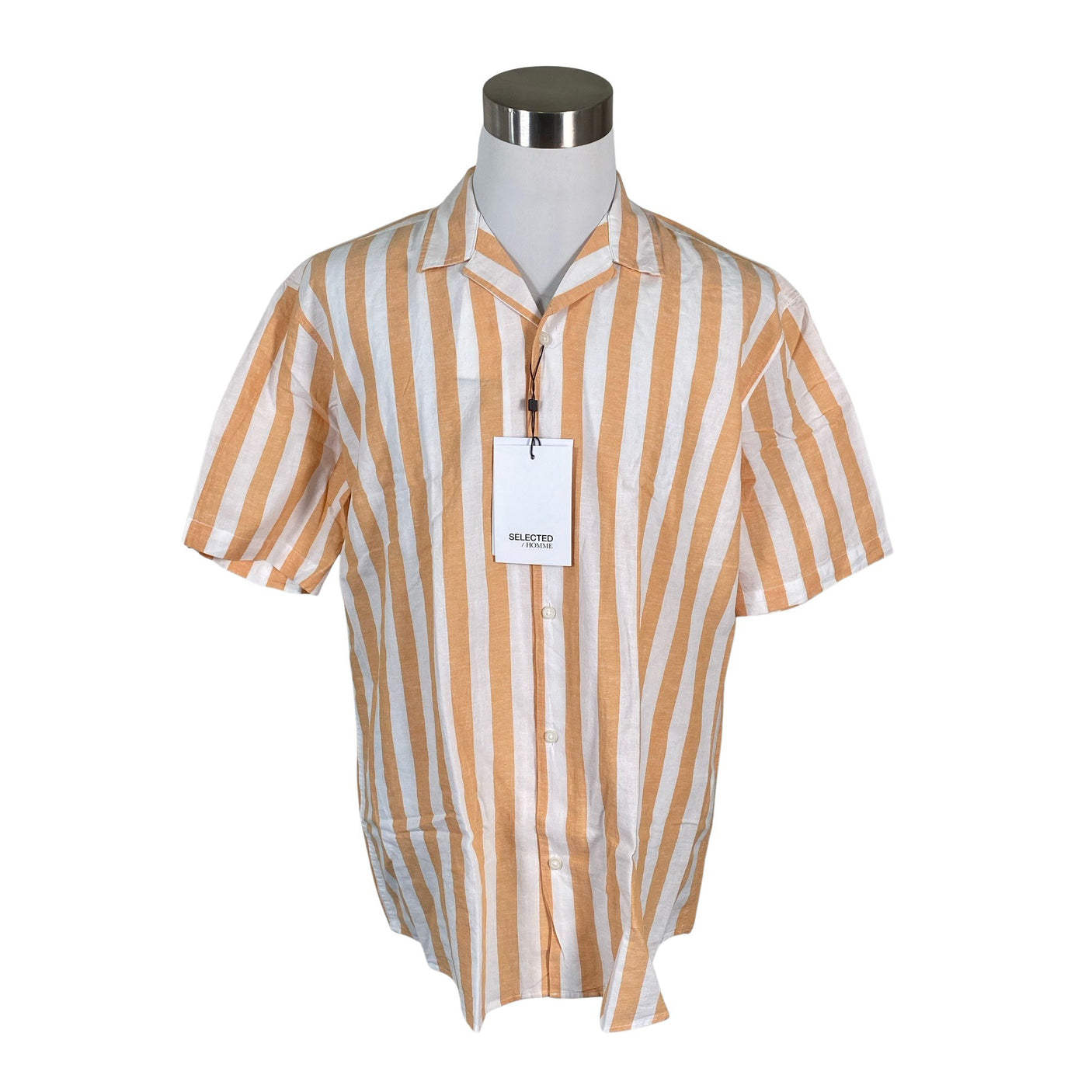 Unisex Selected - Collared shirt, size XXL - Orange (1)