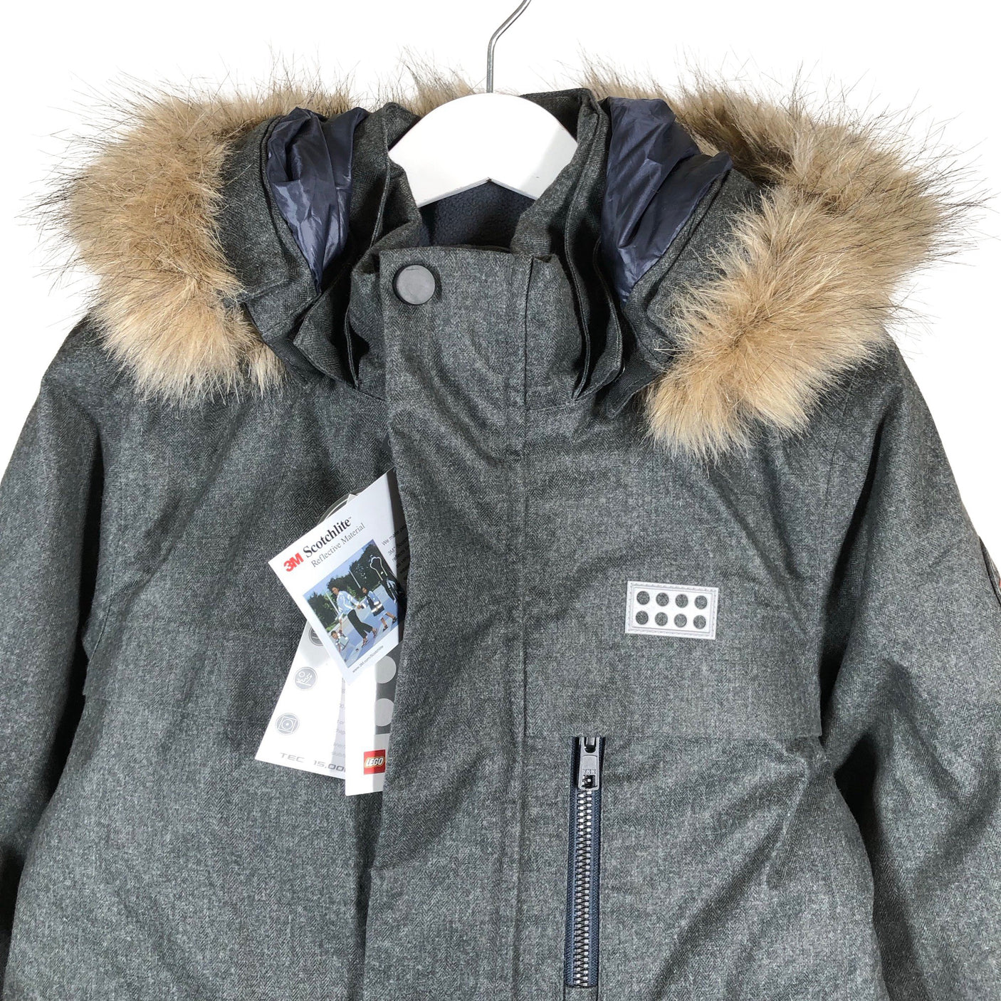 Unisex Lego - Winter jacket, size 128 - 134 - Gray (3)