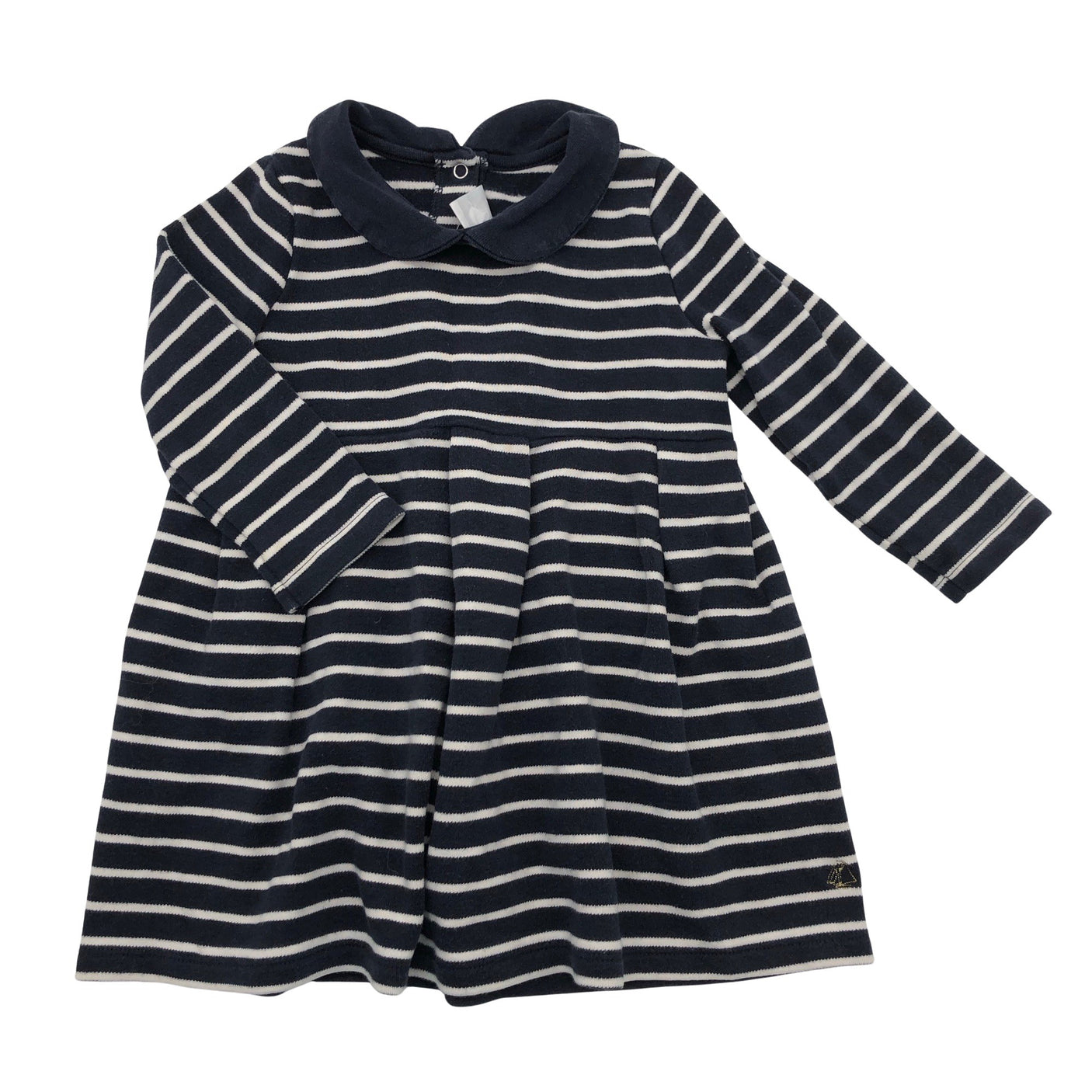 Unisex Petit Bateau - Sweatshirt dress, size 74 - 80 - Blue (1)
