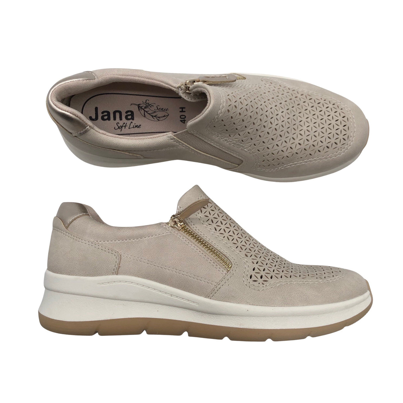 Unisex Jana - Casual sneakers, size 40 - Beige (1)