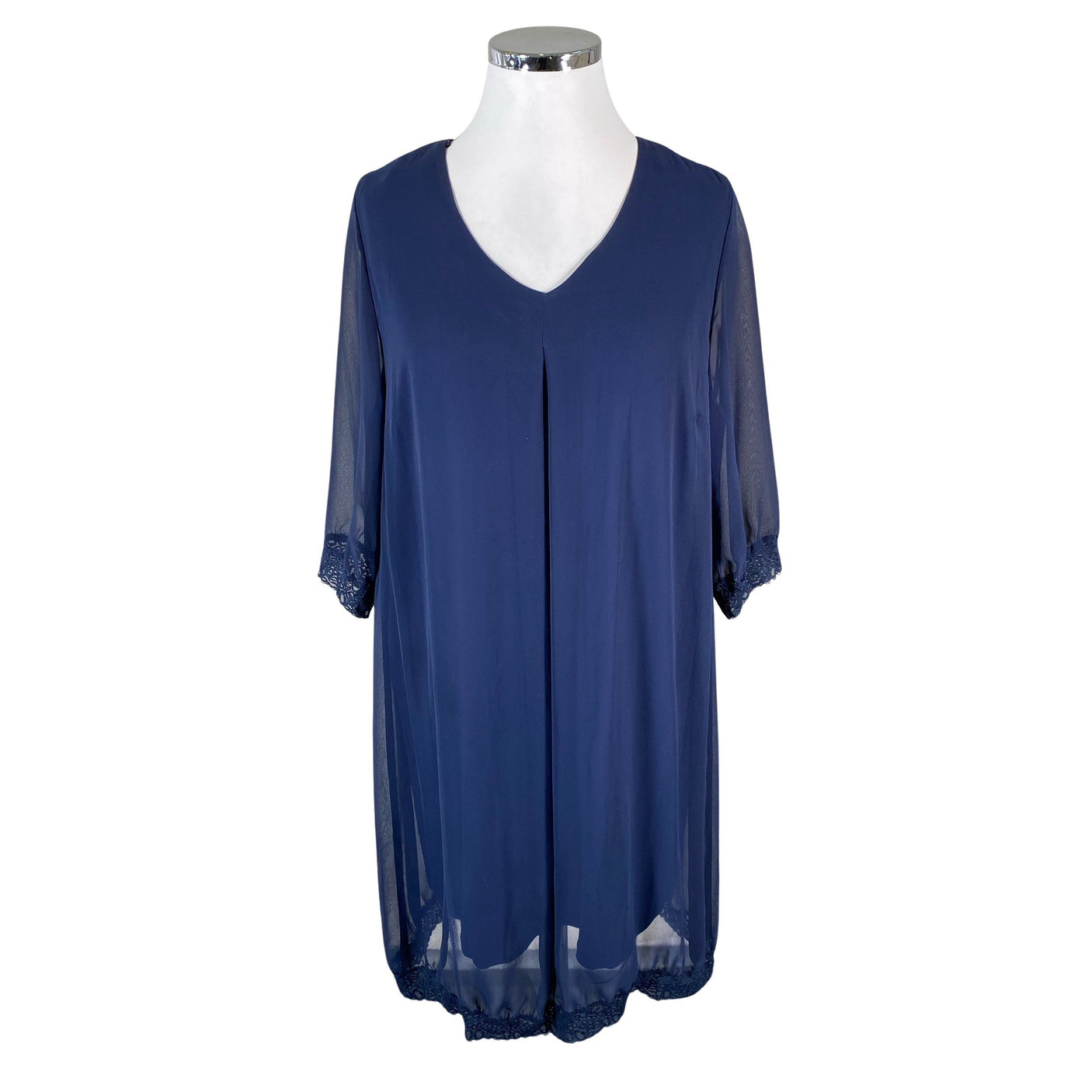 Unisex Sheego - Schiffon dress, size 46 - Blue (1)