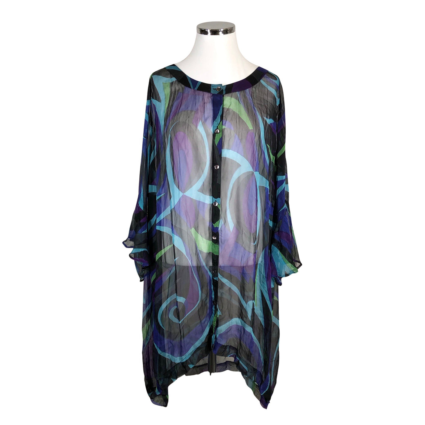 Unisex Angel Circle - Schiffon tunic, size 52 - Blue (1)