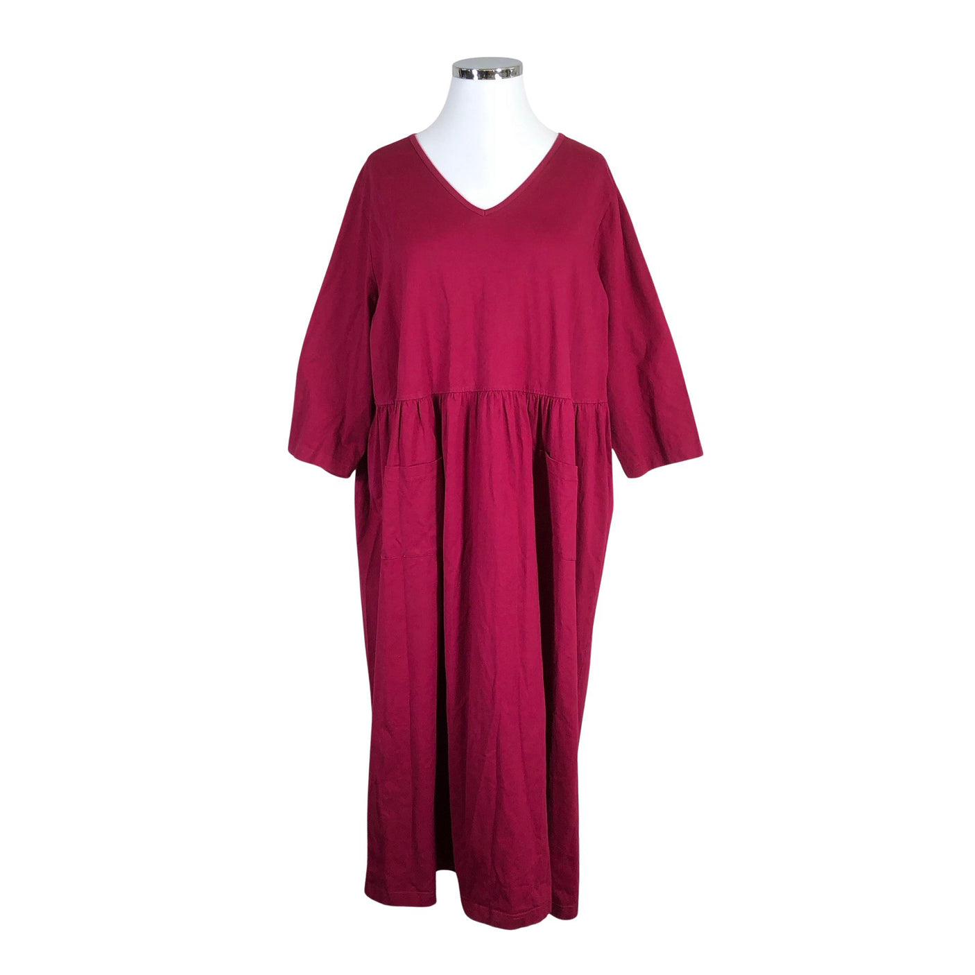 Unisex Ulla Popken - Tricot dress, size 54 - Red (1)