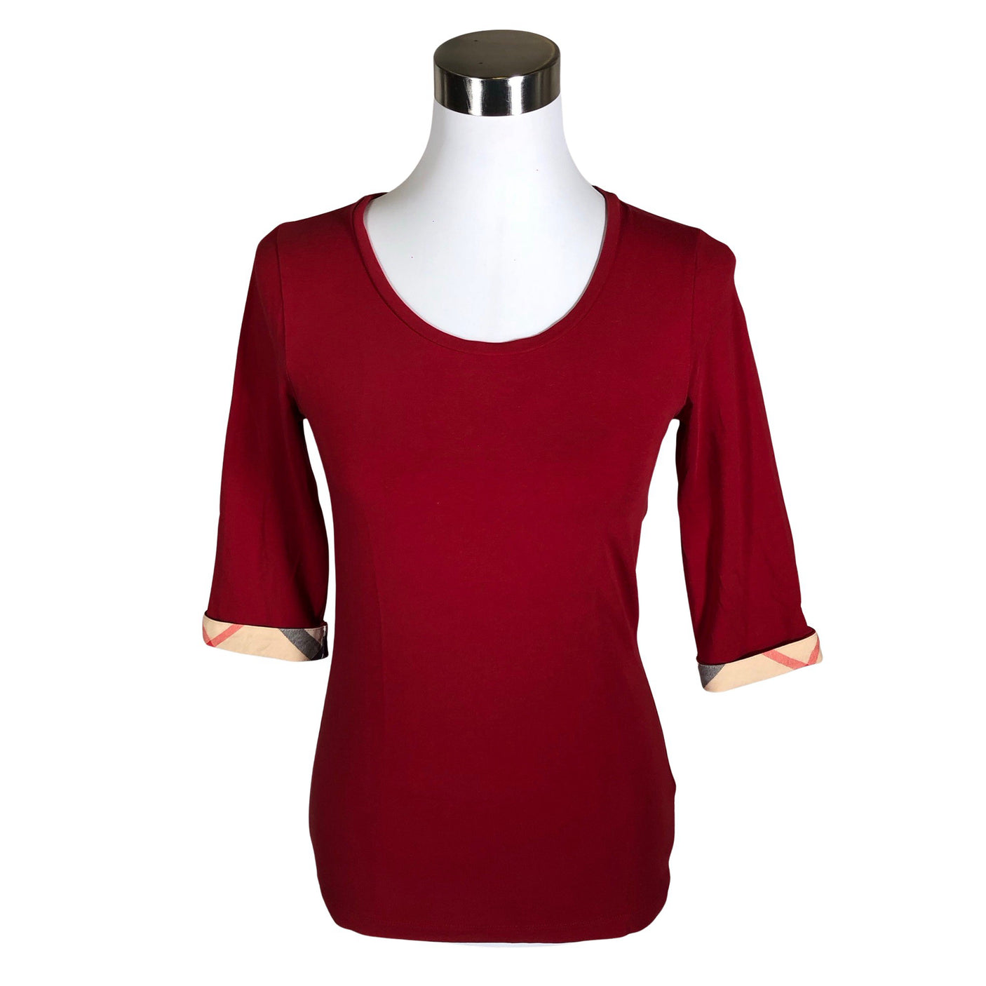 Unisex Burberry Brit - Tricot shirt, size 36 - Red (1)